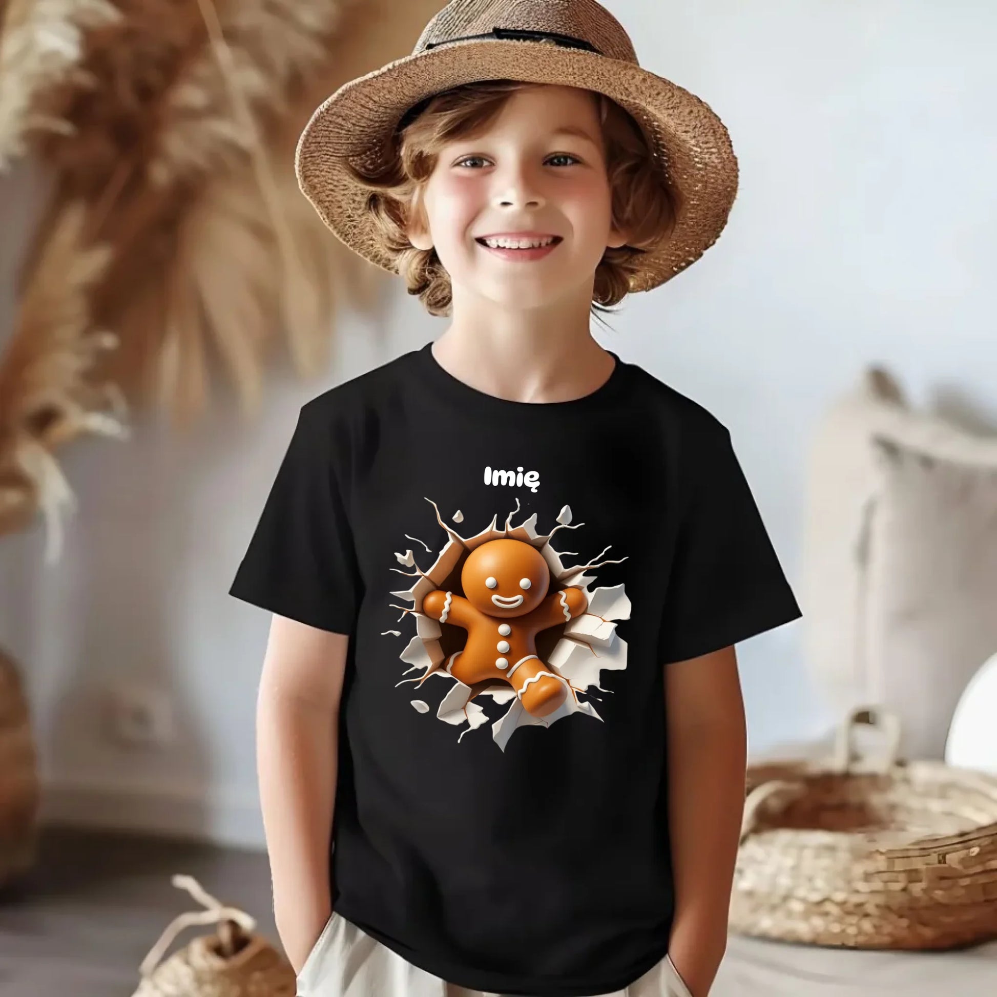 Koszulka dziecięca świąteczna - Pierniczek 3D - personalizowana BN81 - StoryCups.pl