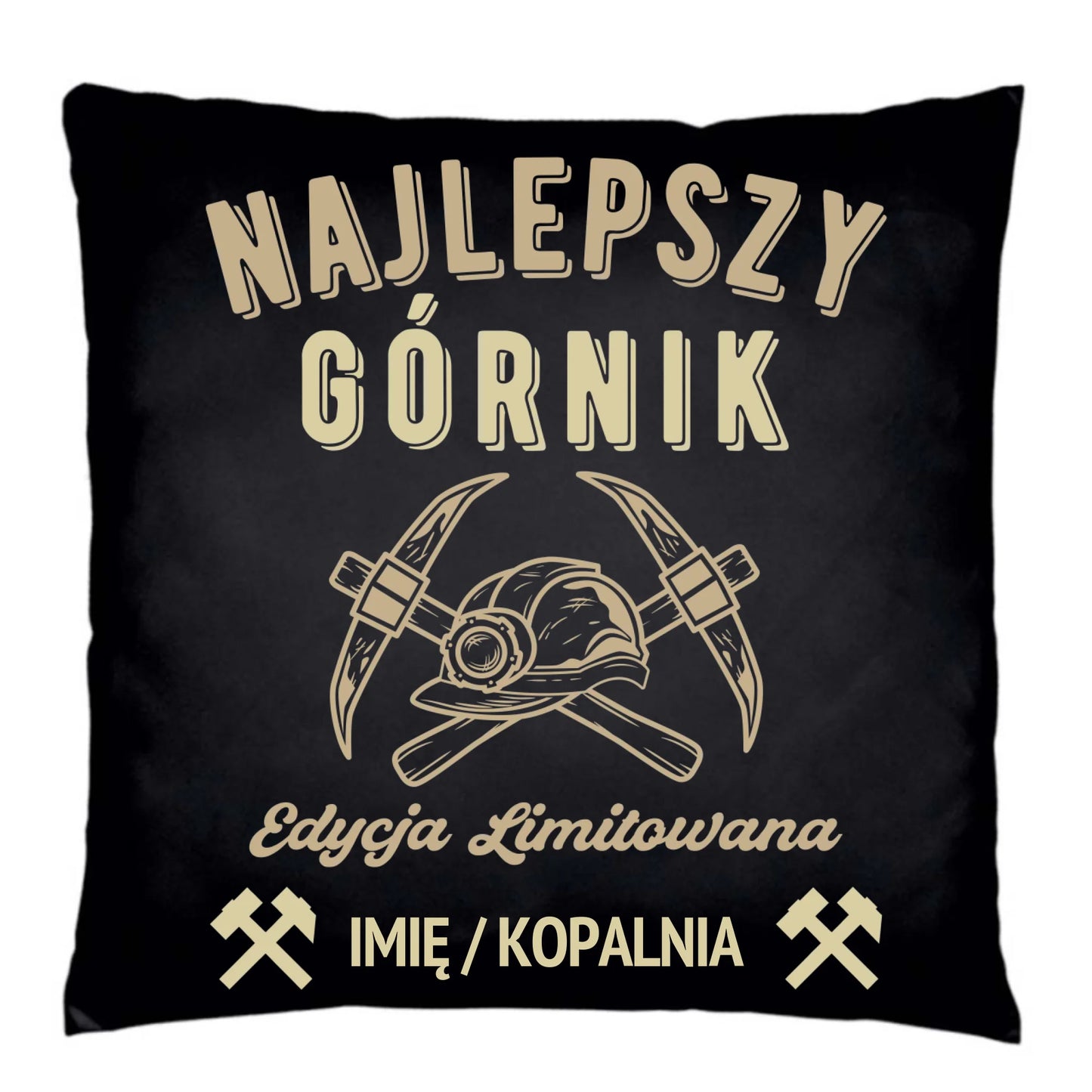 Poduszka dekoracyjna - prezent dla górnika - Najlepszy górnik - personalizowana G27 - StoryCups.pl