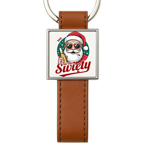Brelok świąteczny - Mikołaj nie taki święty - personalizowany BN80 - StoryCups.pl