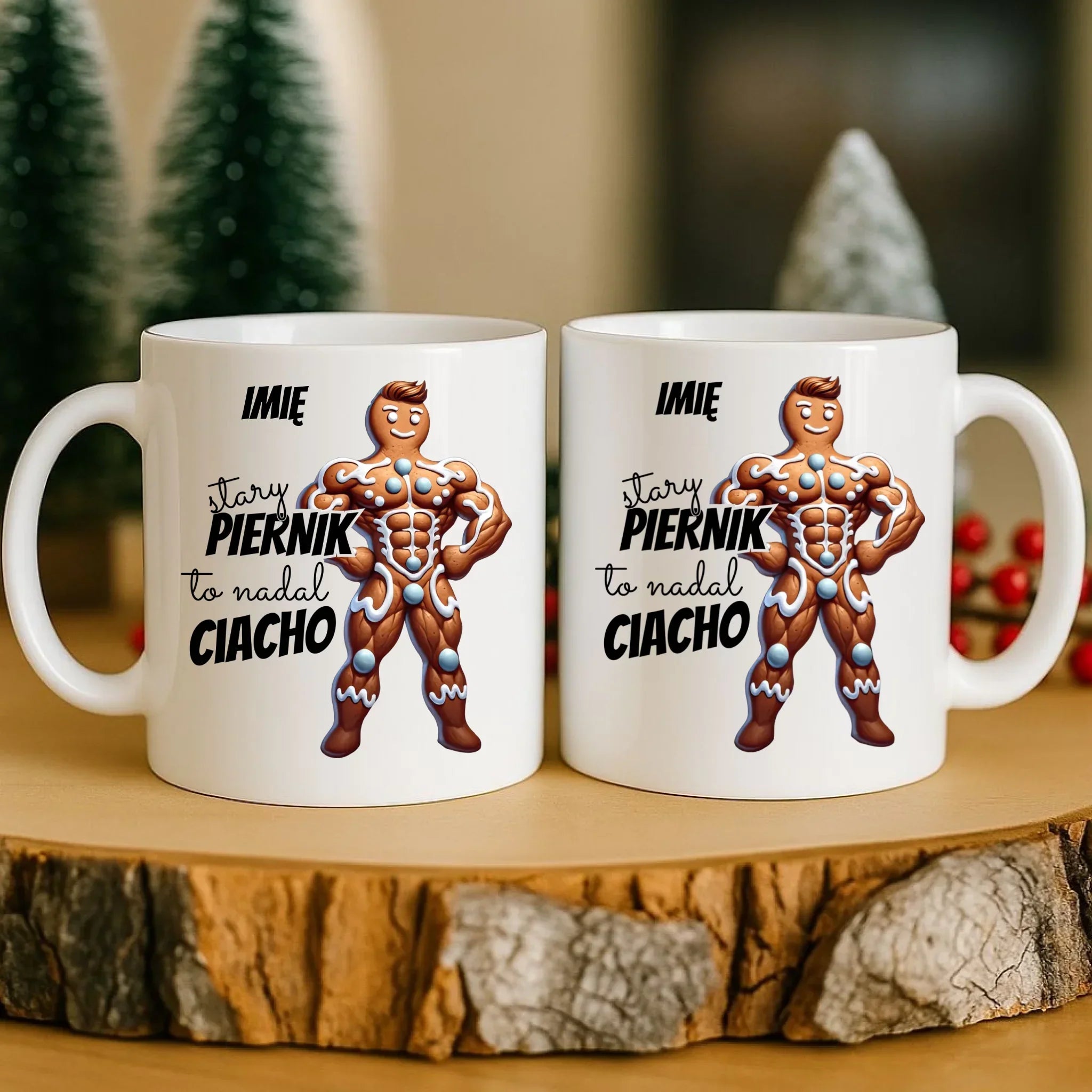 Kubek świąteczny - Stary piernik to nadal ciacho - personalizowany BN23 - StoryCups.pl