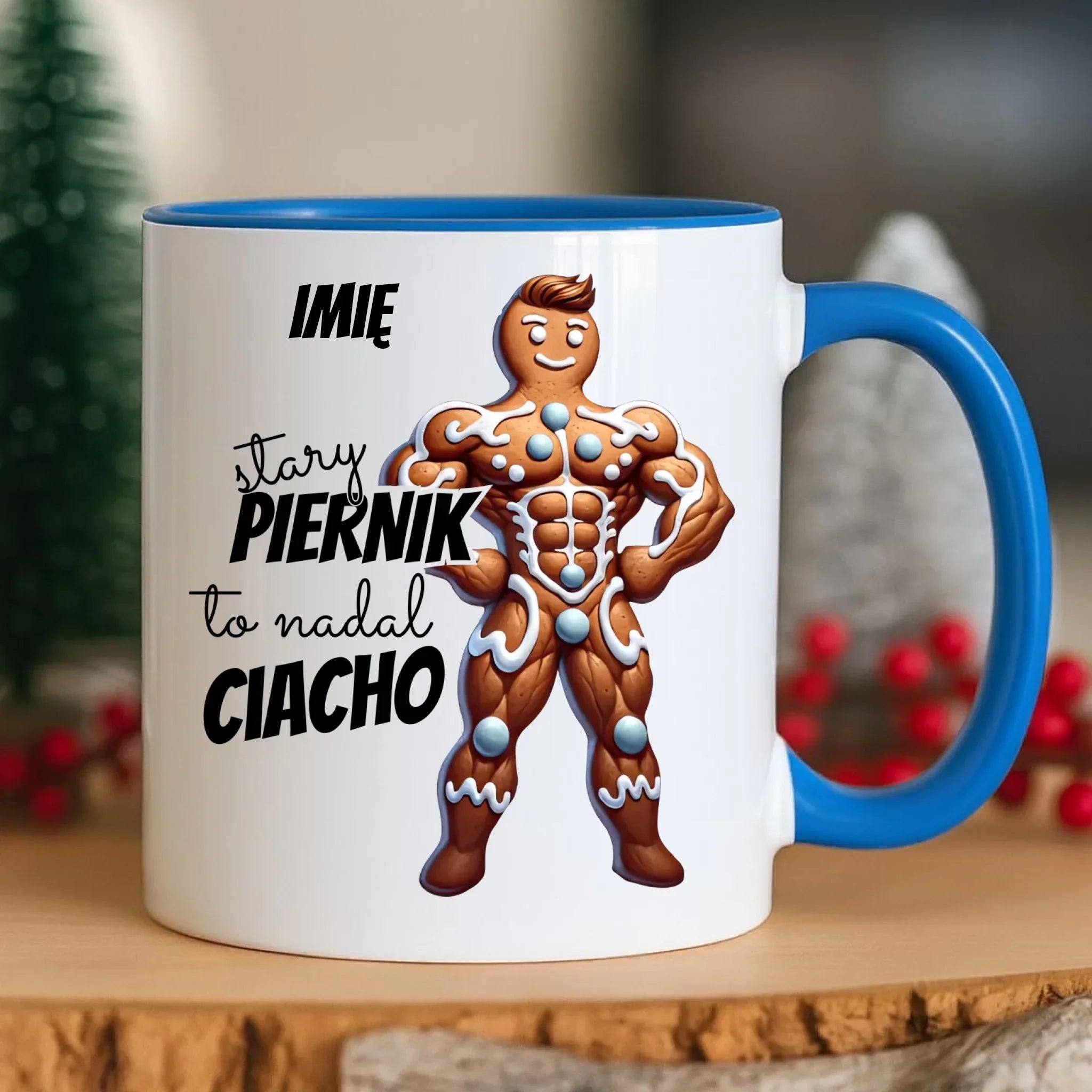 Kubek świąteczny - Stary piernik to nadal ciacho - personalizowany BN23 - StoryCups.pl