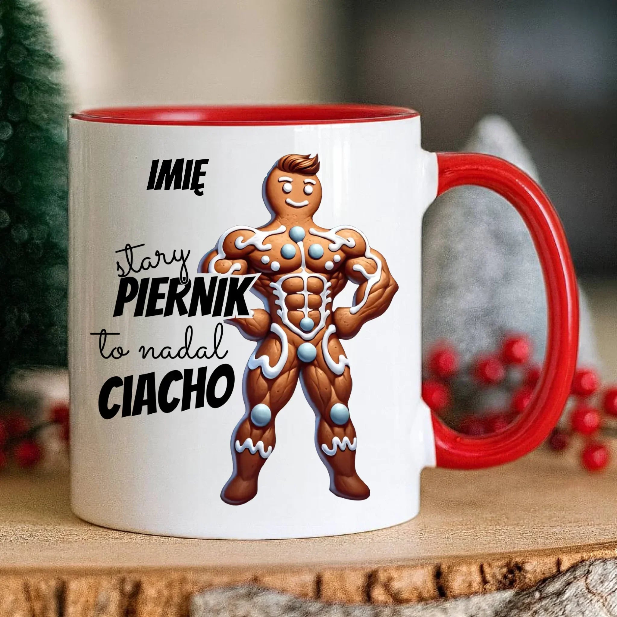 Kubek świąteczny - Stary piernik to nadal ciacho - personalizowany BN23 - StoryCups.pl