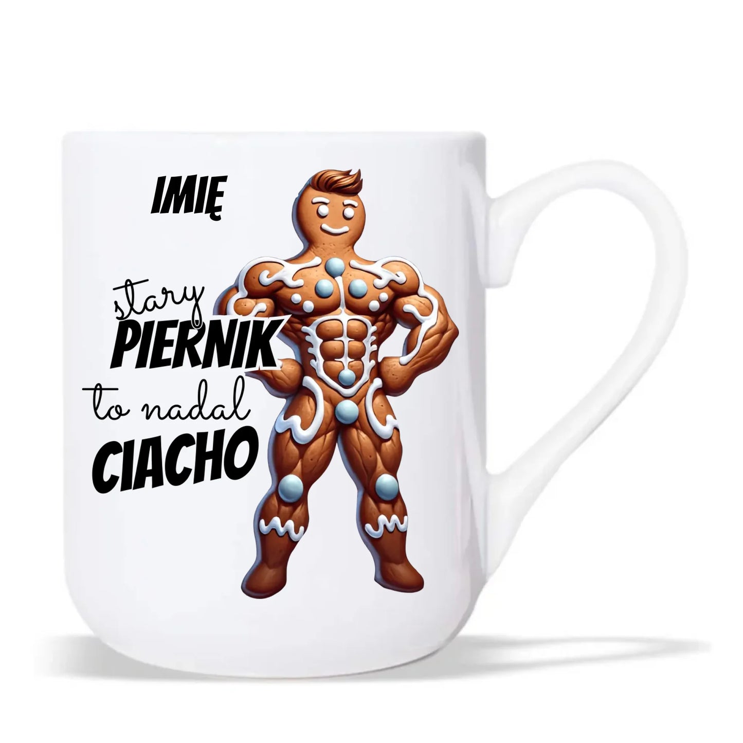 Kubek elegant świąteczny - Stary piernik to nadal ciacho - personalizowany BN23