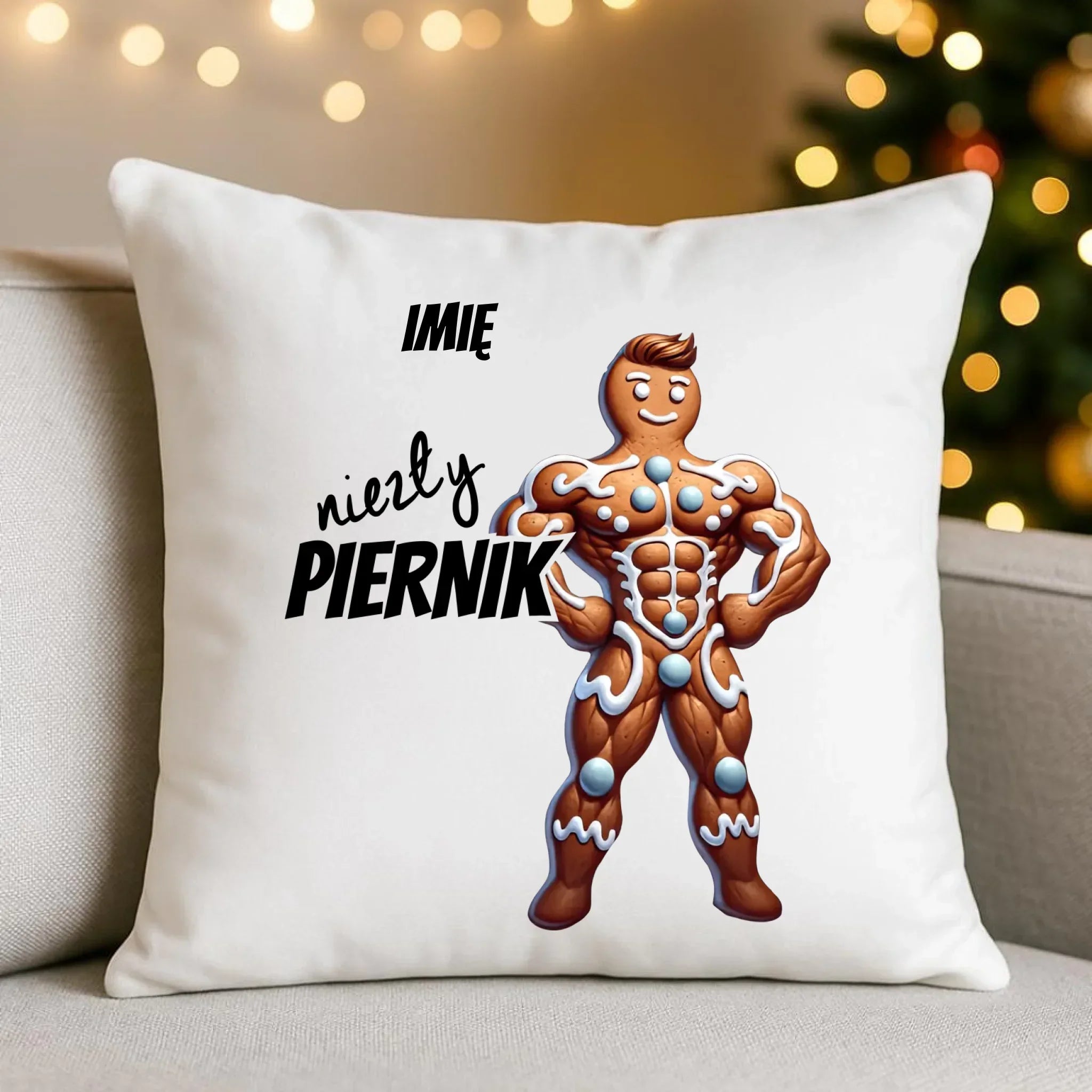 Poduszka świąteczna - Niezły piernik - personalizowana BN24 - StoryCups.pl
