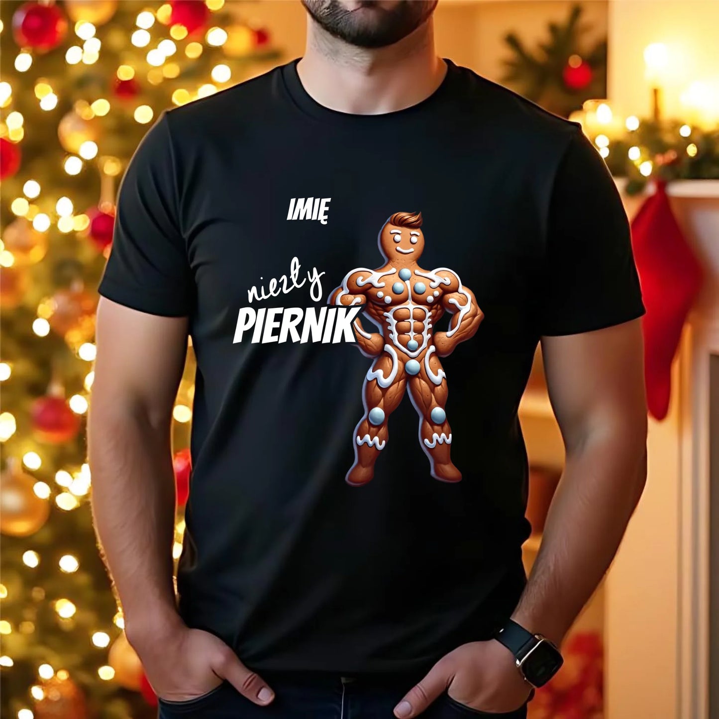 Koszulka męska świąteczna - Niezły piernik - personalizowana BN24