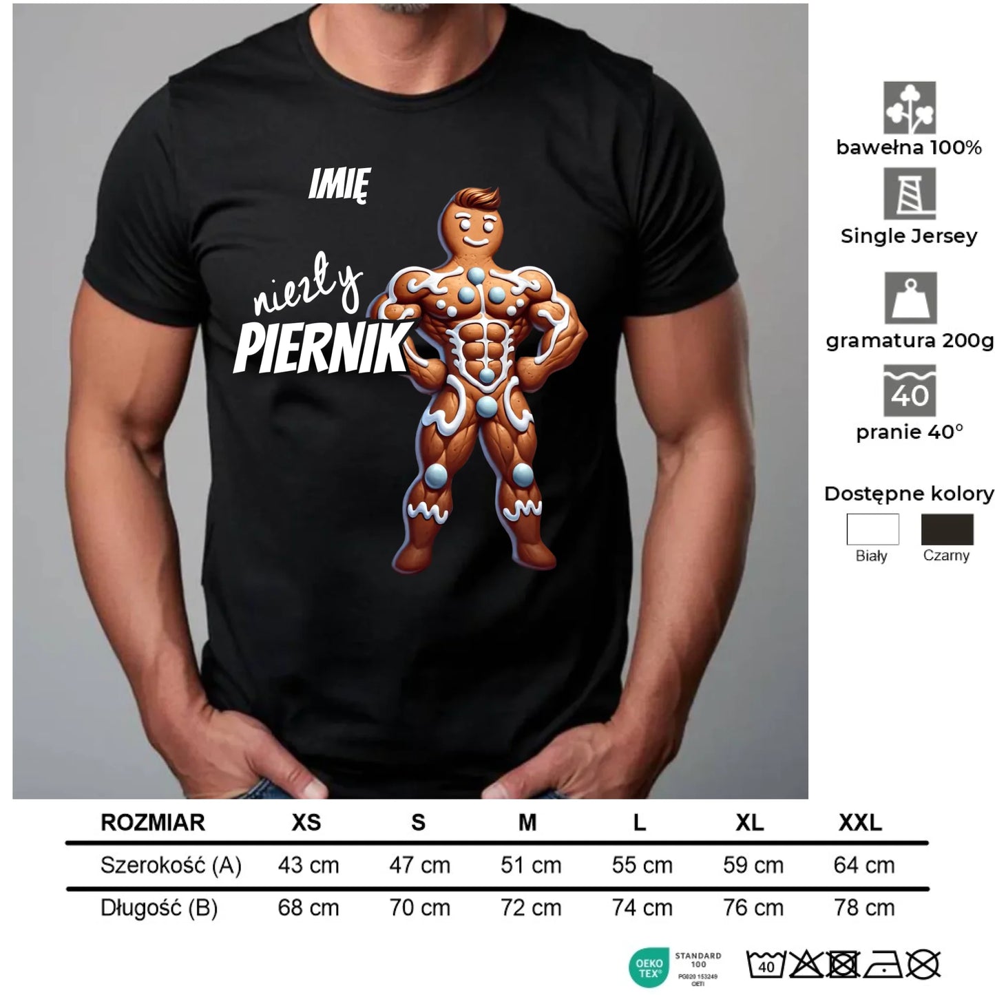 Koszulka męska świąteczna - Niezły piernik - personalizowana BN24