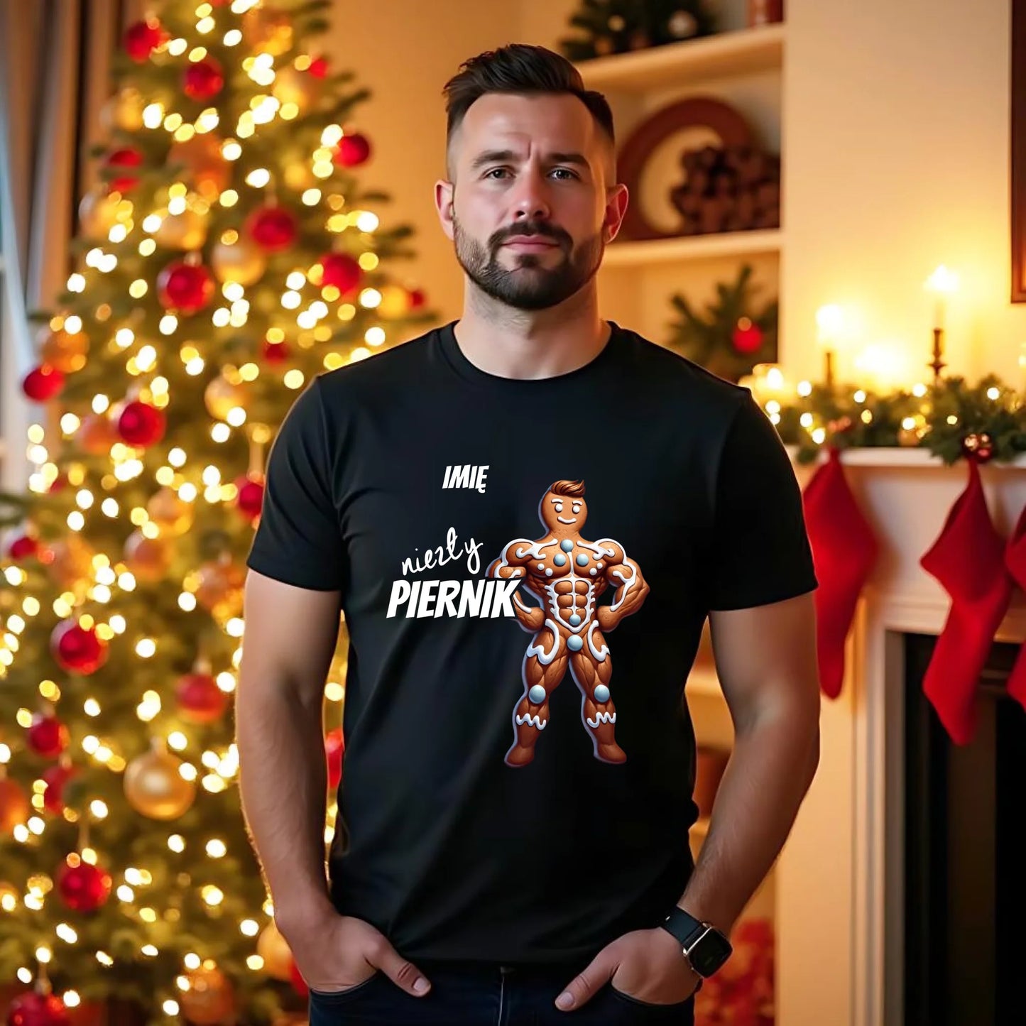 Koszulka męska świąteczna - Niezły piernik - personalizowana BN24