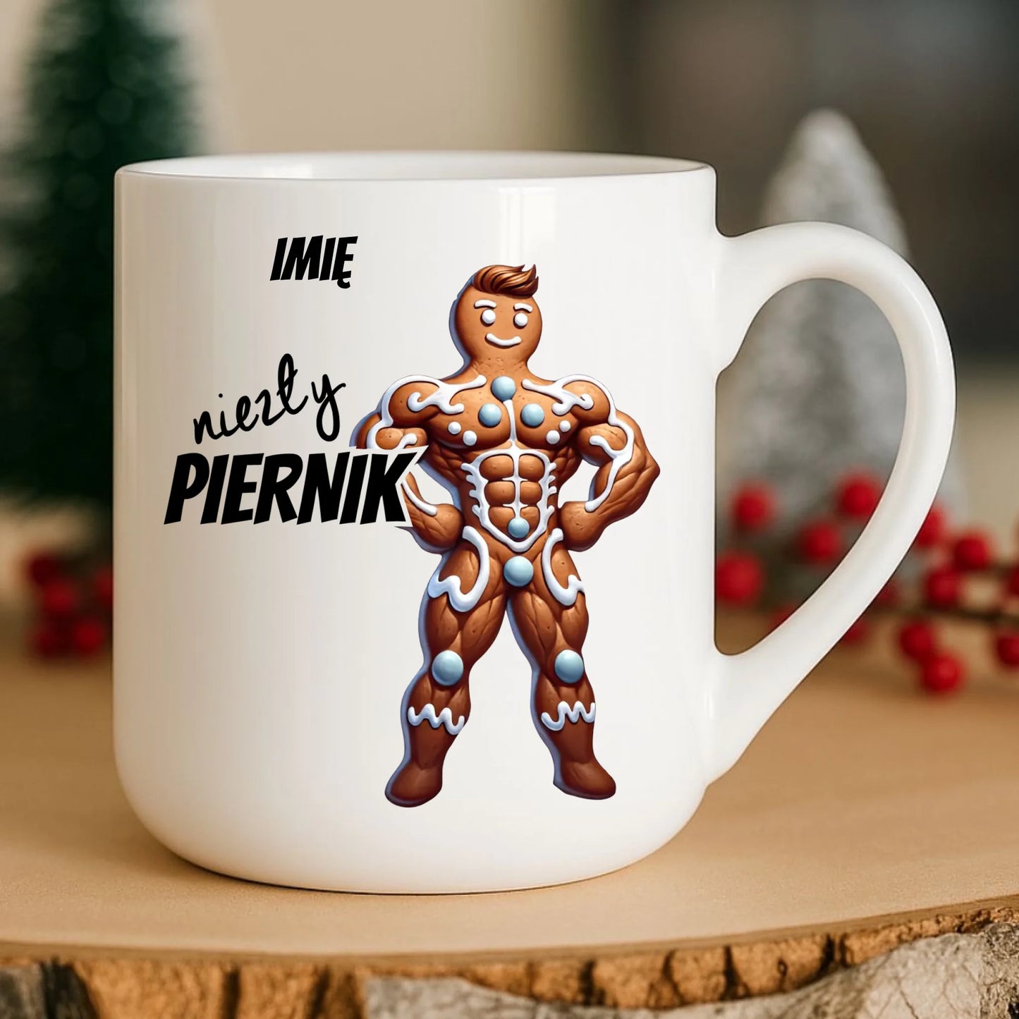 Kubek elegant świąteczny - Niezły piernik - personalizowany BN24