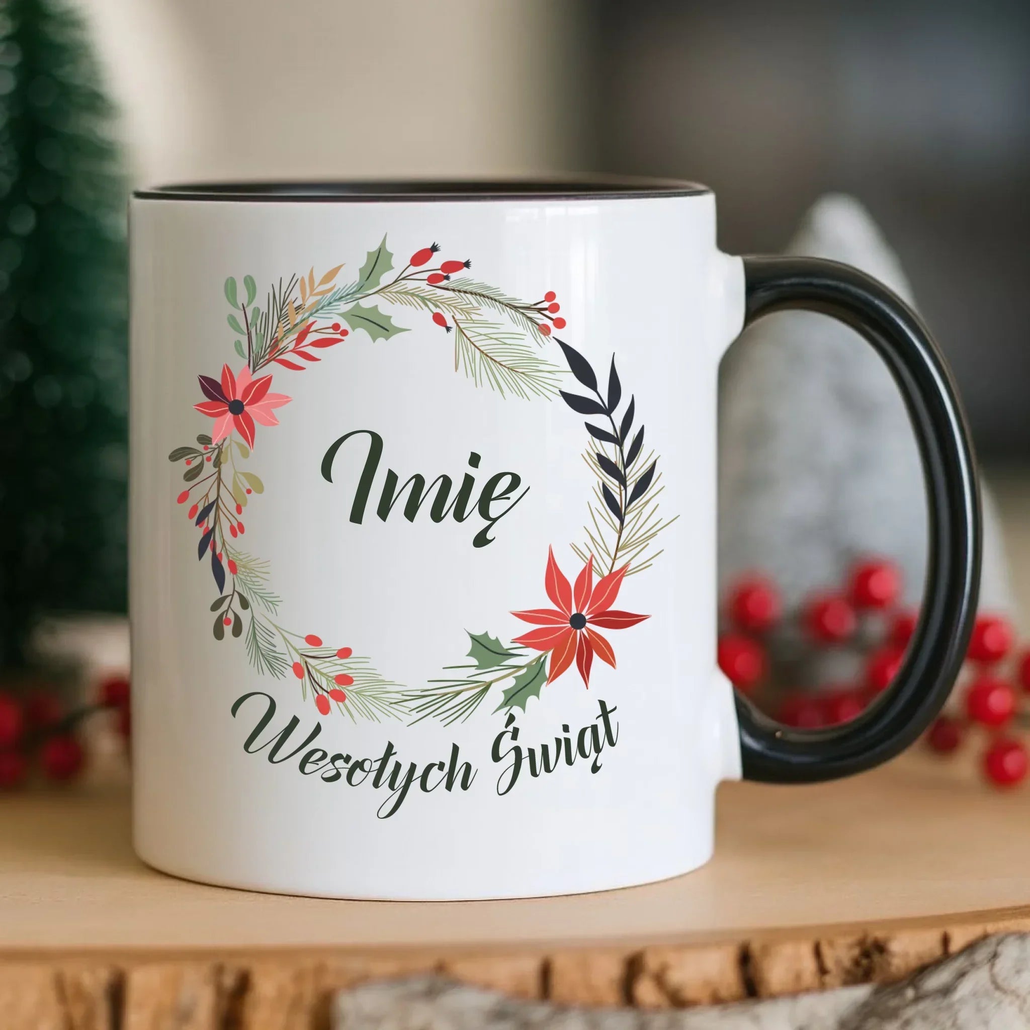 Kubek świąteczny - Wesołych Świąt - personalizowany BN19 - StoryCups.pl
