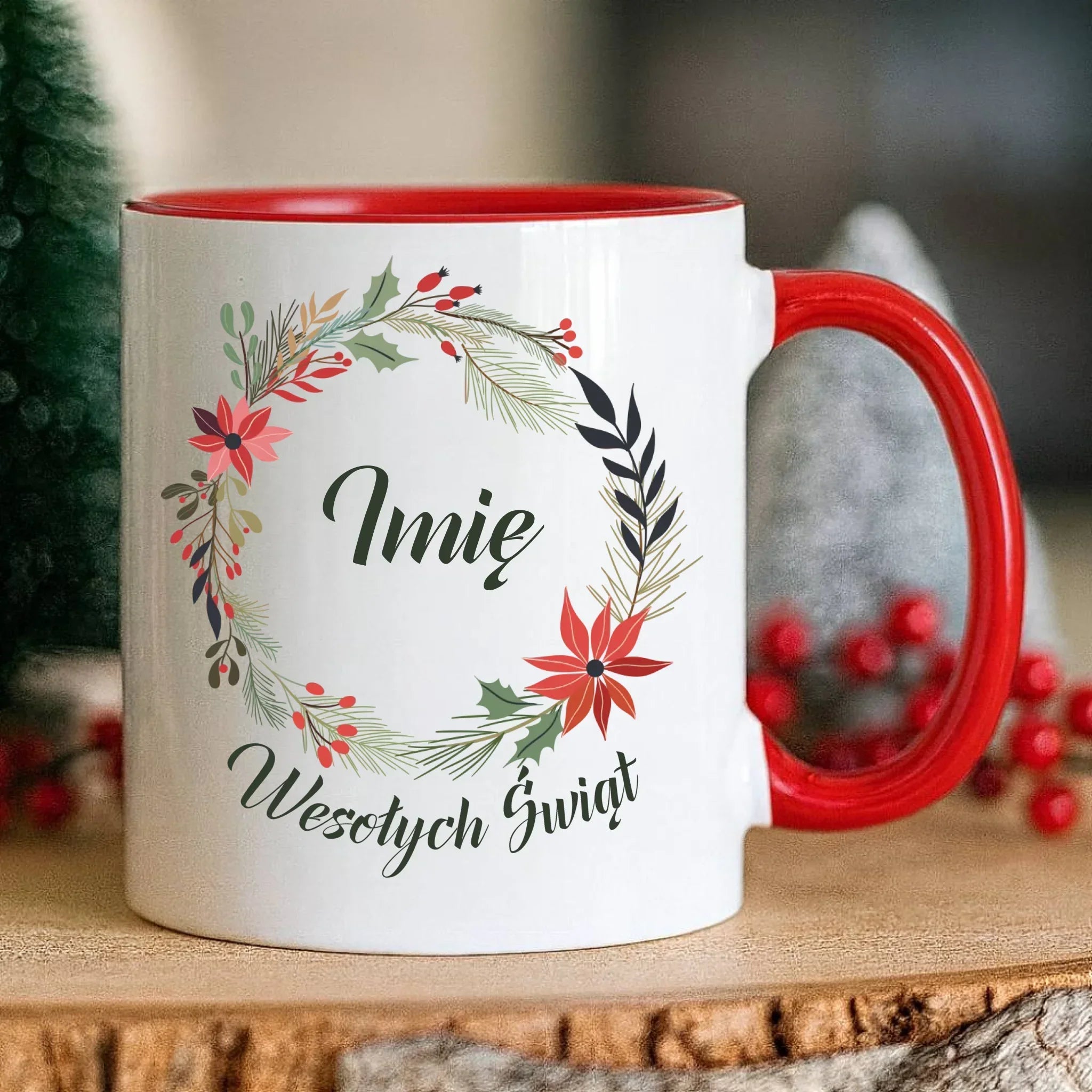 Kubek świąteczny - Wesołych Świąt - personalizowany BN19 - StoryCups.pl