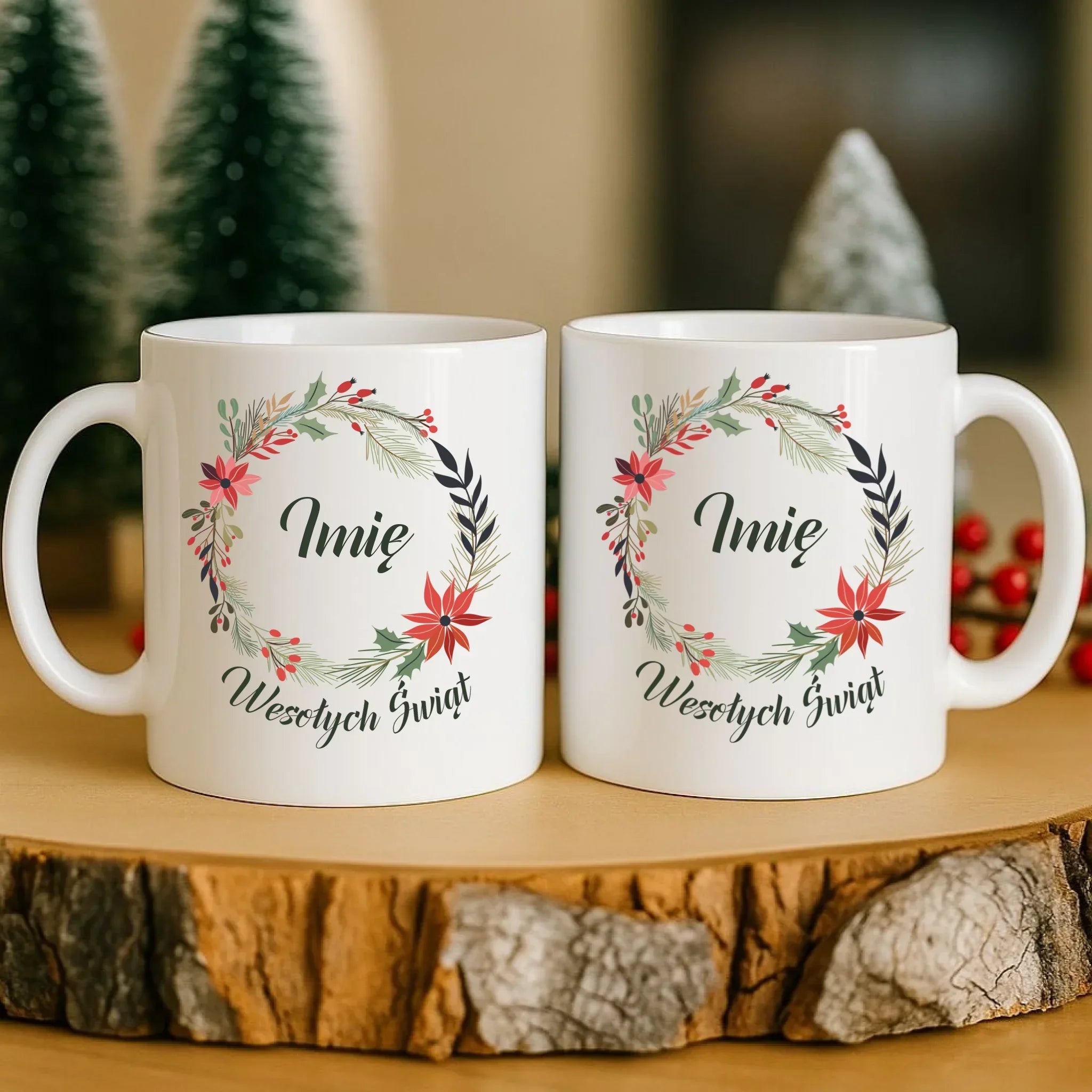 Kubek świąteczny - Wesołych Świąt - personalizowany BN19 - StoryCups.pl