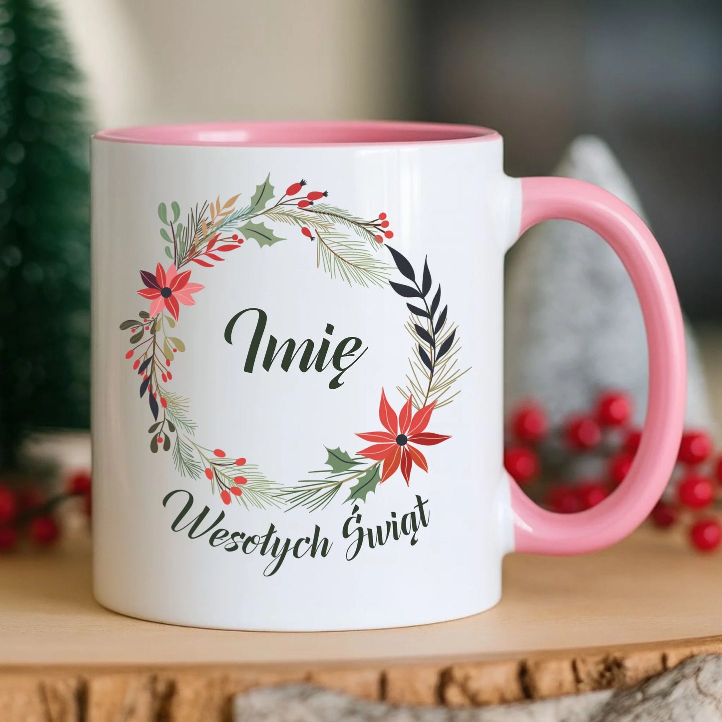 Kubek świąteczny - Wesołych Świąt - personalizowany BN19