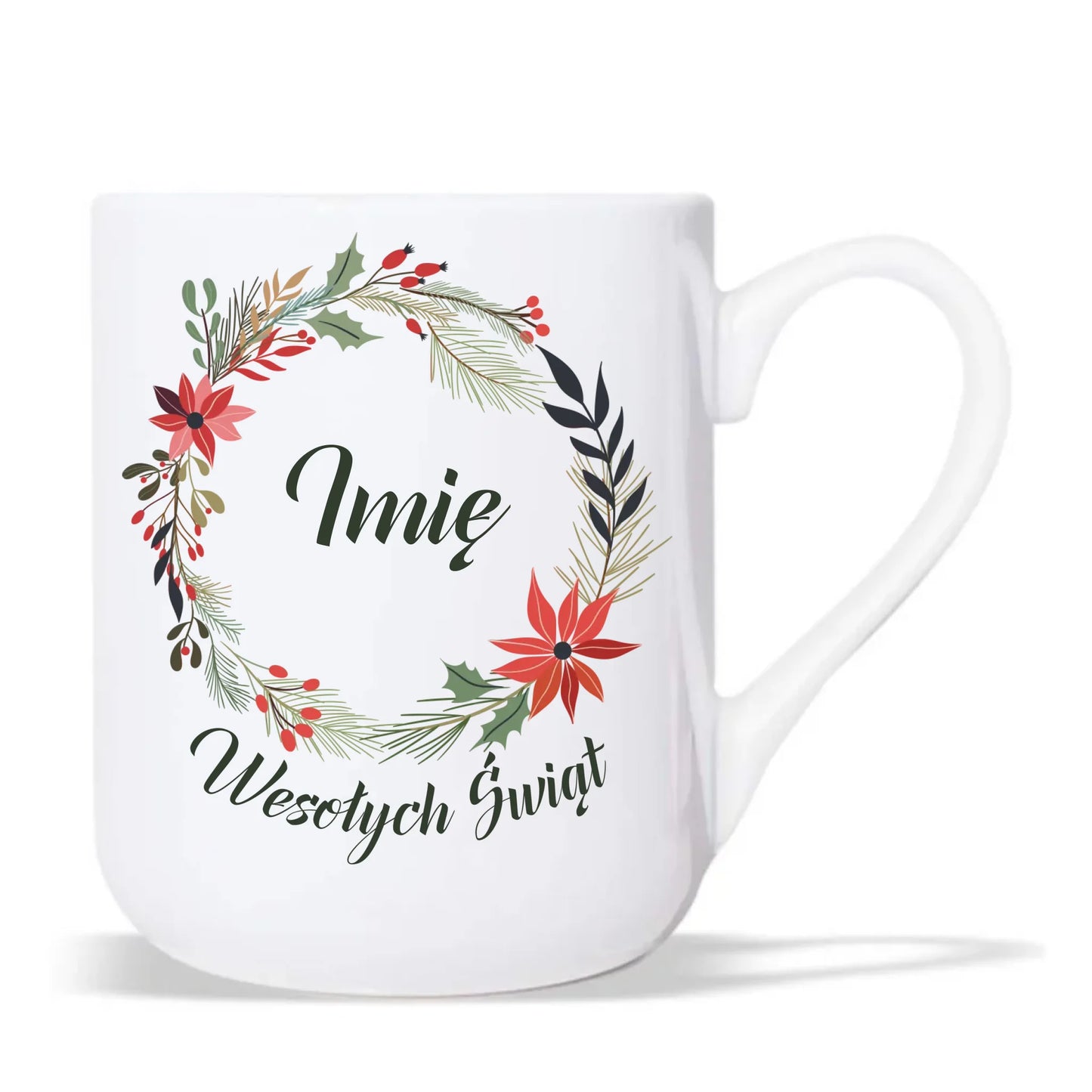 Kubek elegant świąteczny - Wesołych Świąt - personalizowany BN19