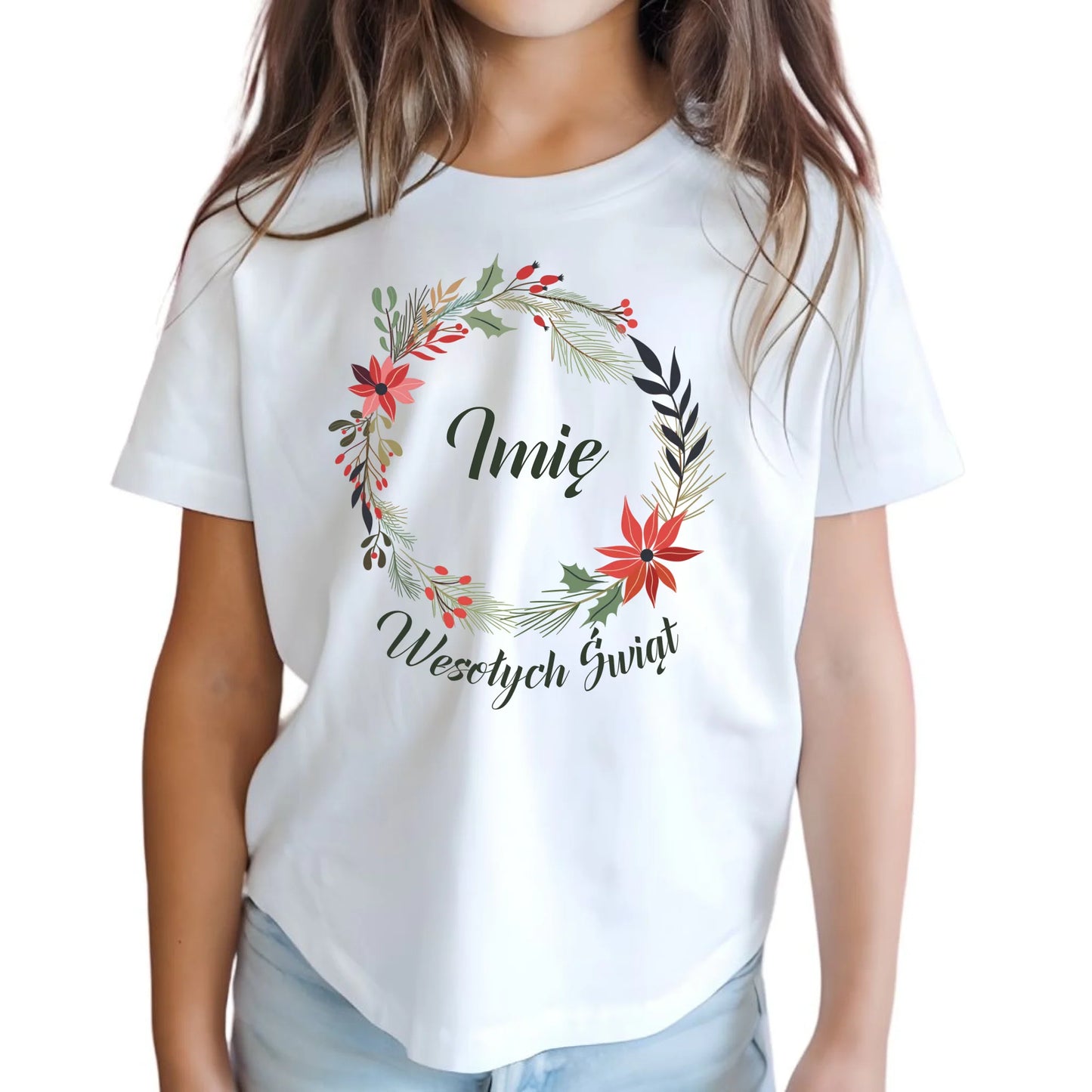 Koszulka dziecięca świąteczna - Wesołych Świąt - personalizowana BN19