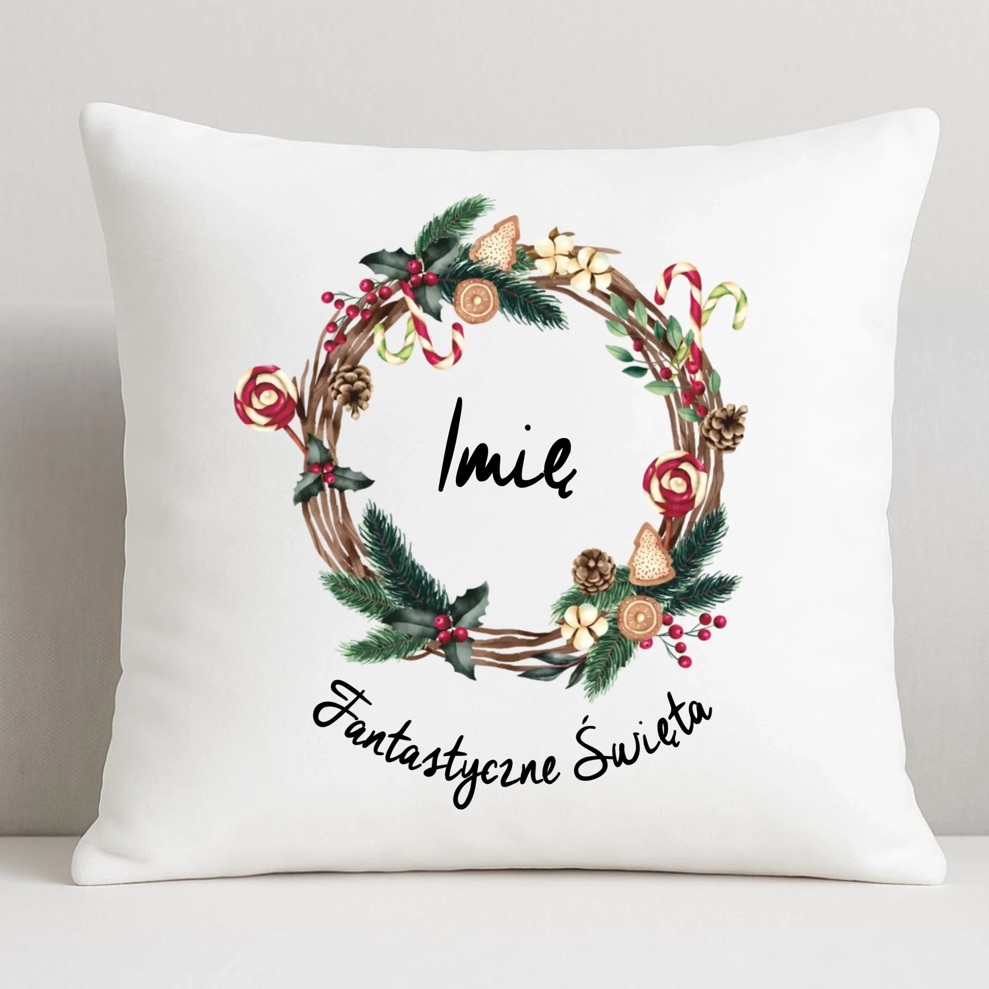 Poduszka świąteczna - Fantastyczne Święta - personalizowana BN14 - StoryCups.pl
