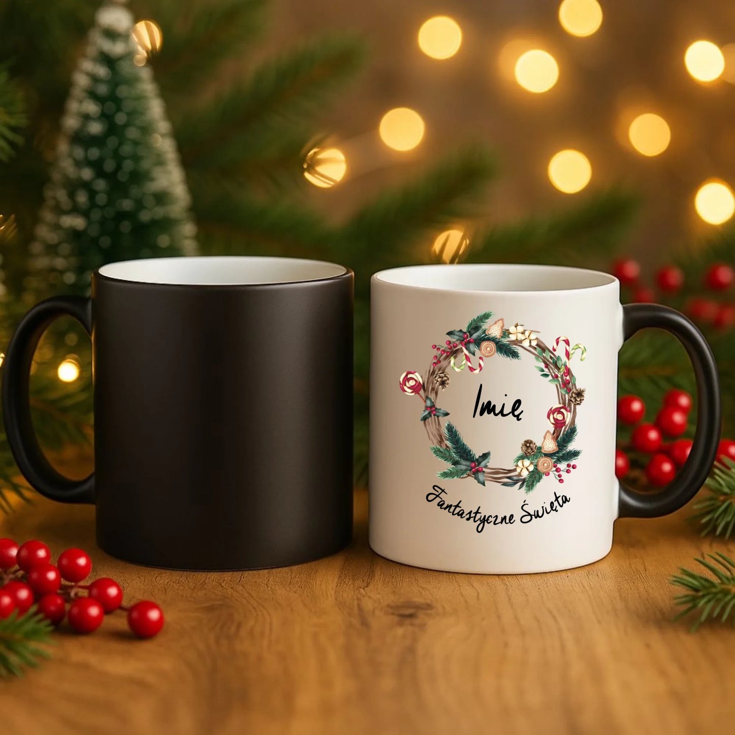Kubek magiczny świąteczny - Fantastyczne Święta - personalizowany BN14 - StoryCups.pl