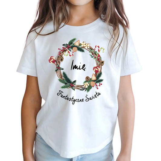 Koszulka dziecięca świąteczna - Fantastyczne Święta - personalizowana BN14 - StoryCups.pl