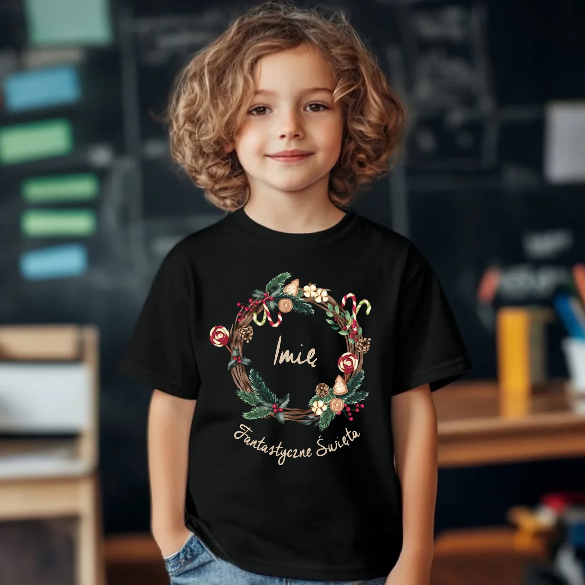 Koszulka dziecięca świąteczna - Fantastyczne Święta - personalizowana BN14 - StoryCups.pl