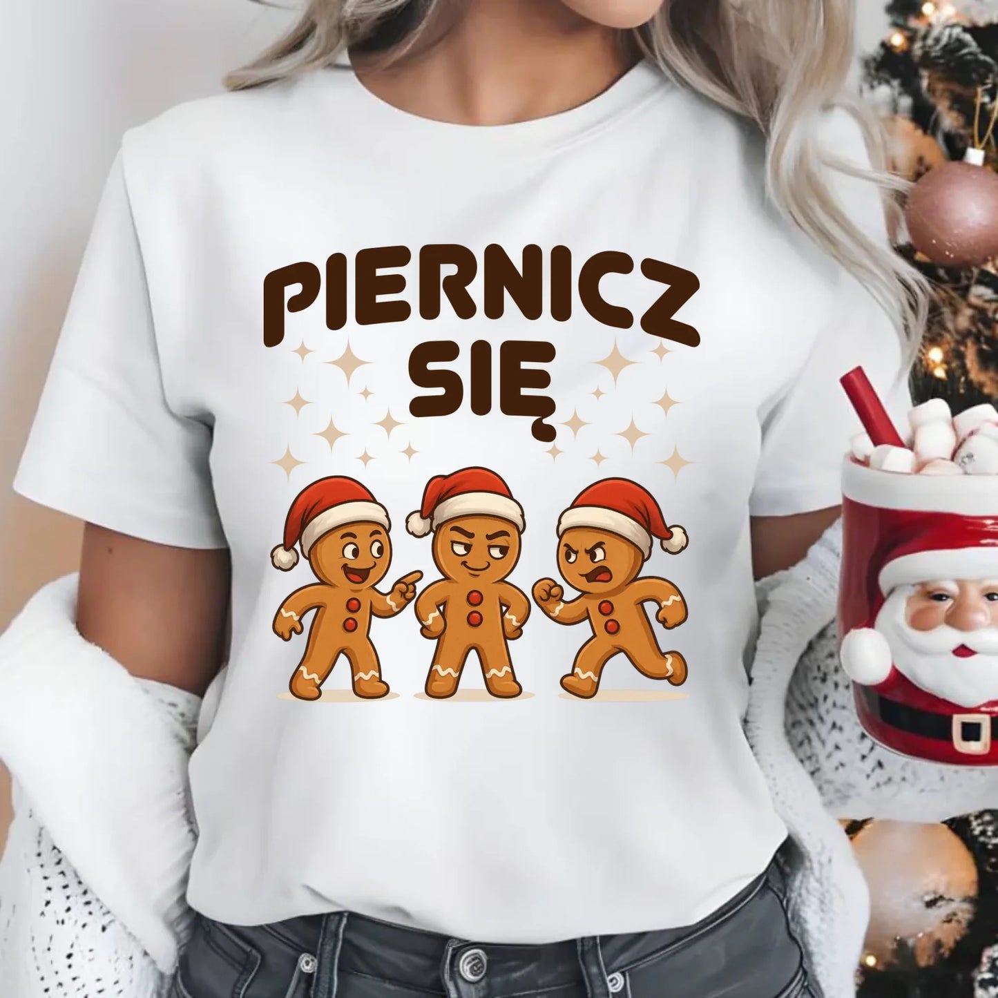 Koszulka damska świąteczna - Piernicz się BN149 - StoryCups.pl