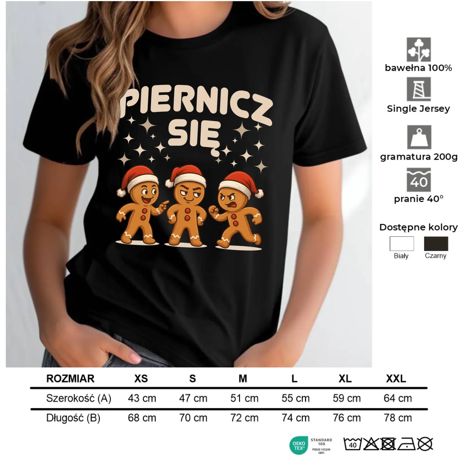 Koszulka damska świąteczna - Piernicz się BN149 - StoryCups.pl