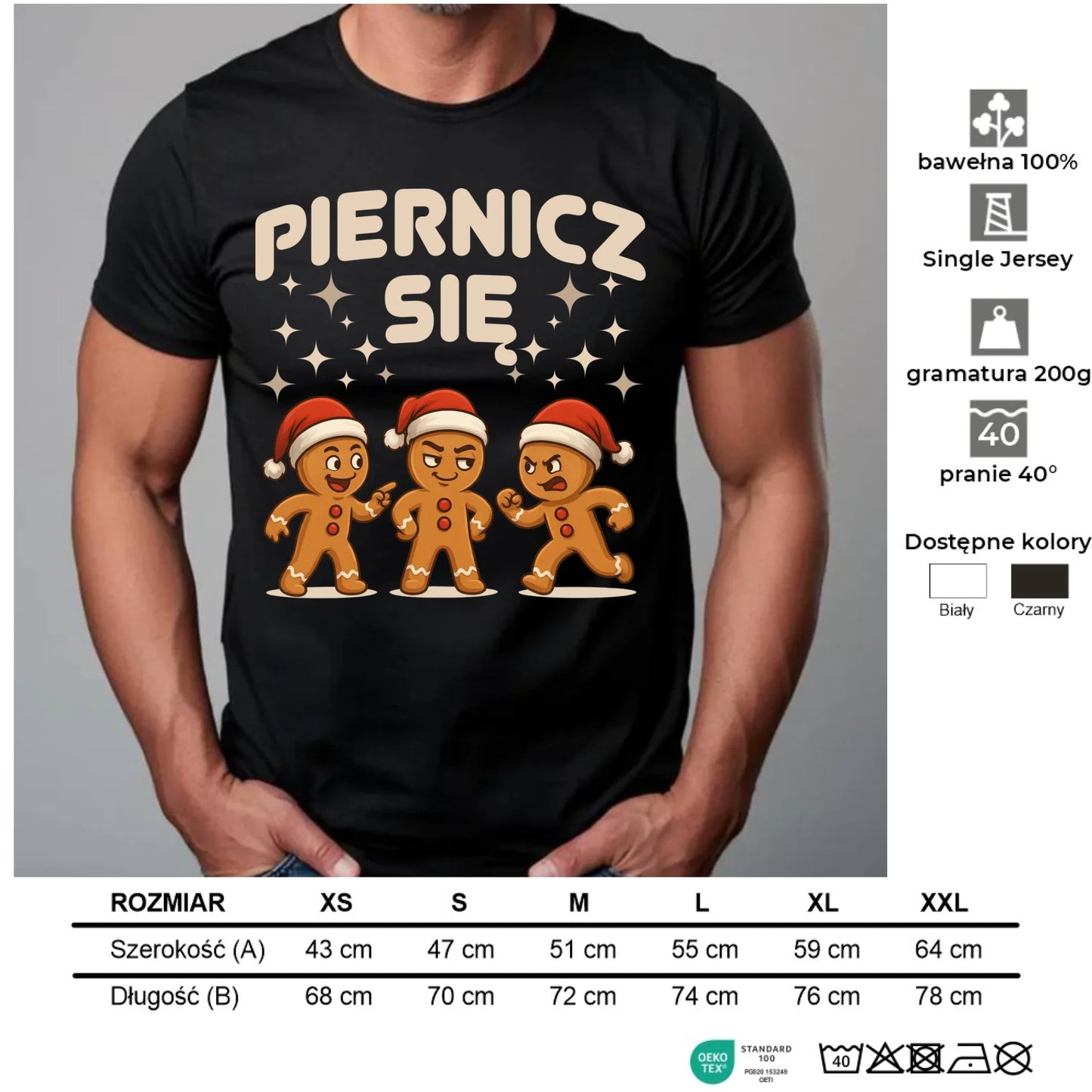 Koszulka męska świąteczna - Piernicz się BN149 - StoryCups.pl