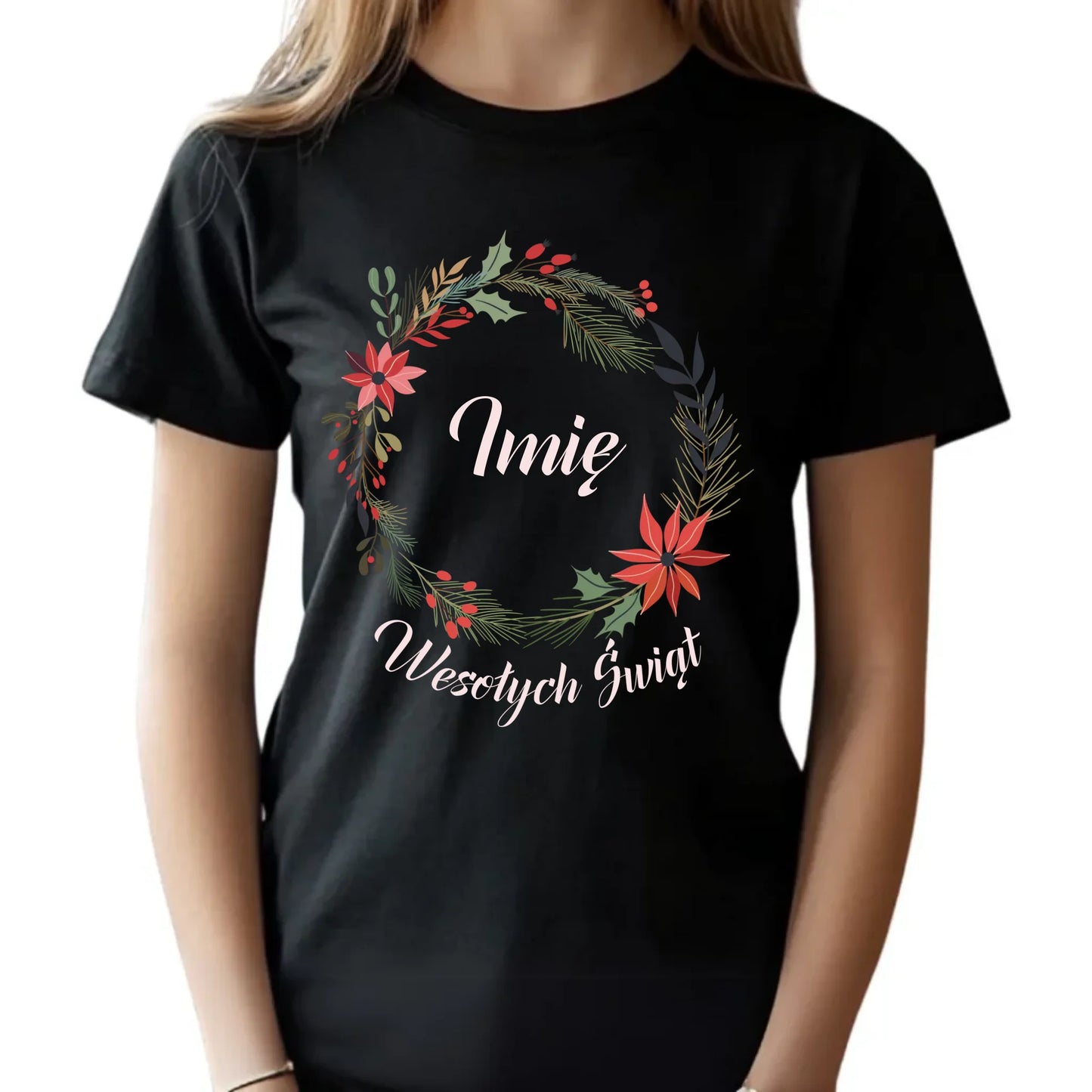 Koszulka dziecięca świąteczna - Wesołych Świąt - personalizowana BN19