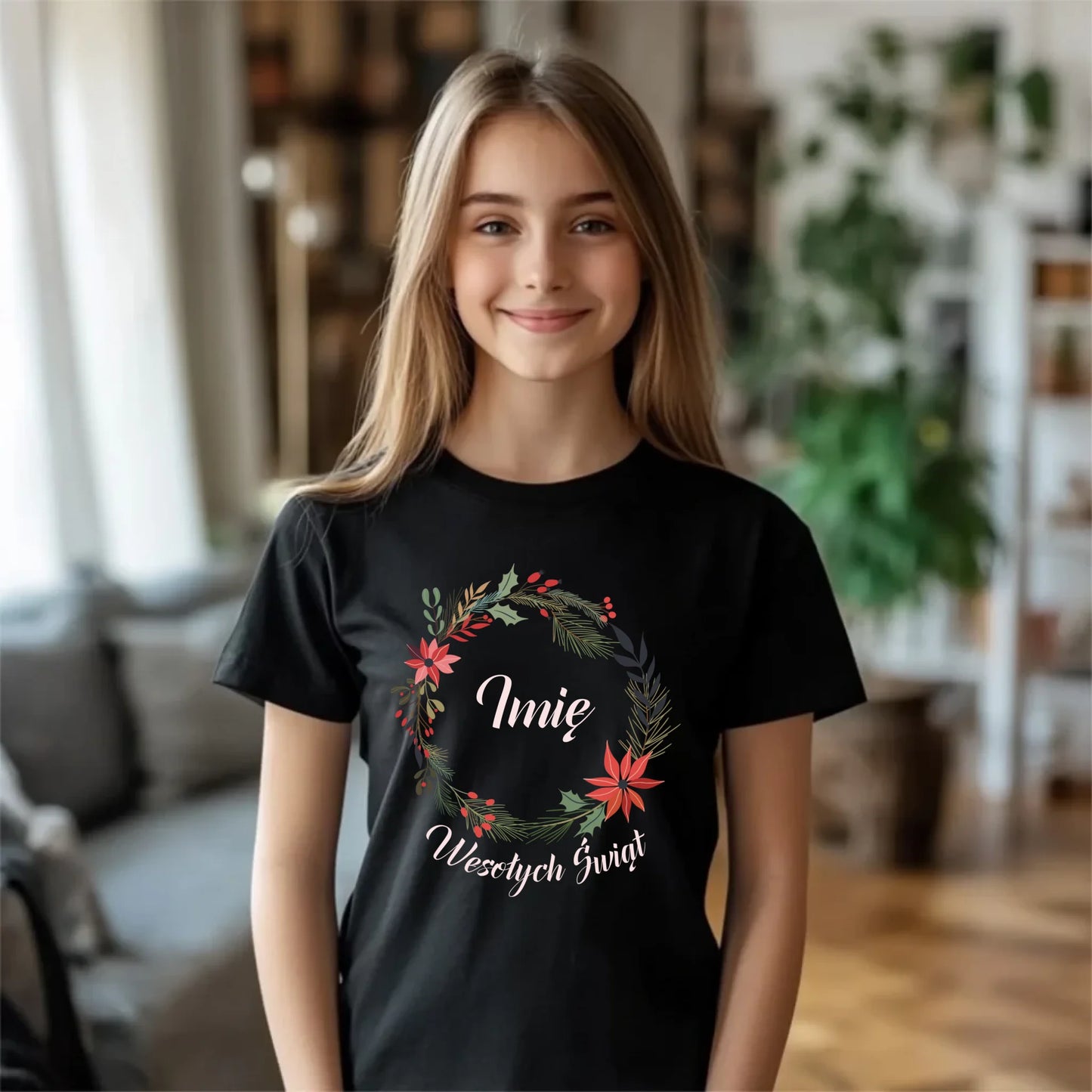 Koszulka dziecięca świąteczna - Wesołych Świąt - personalizowana BN19