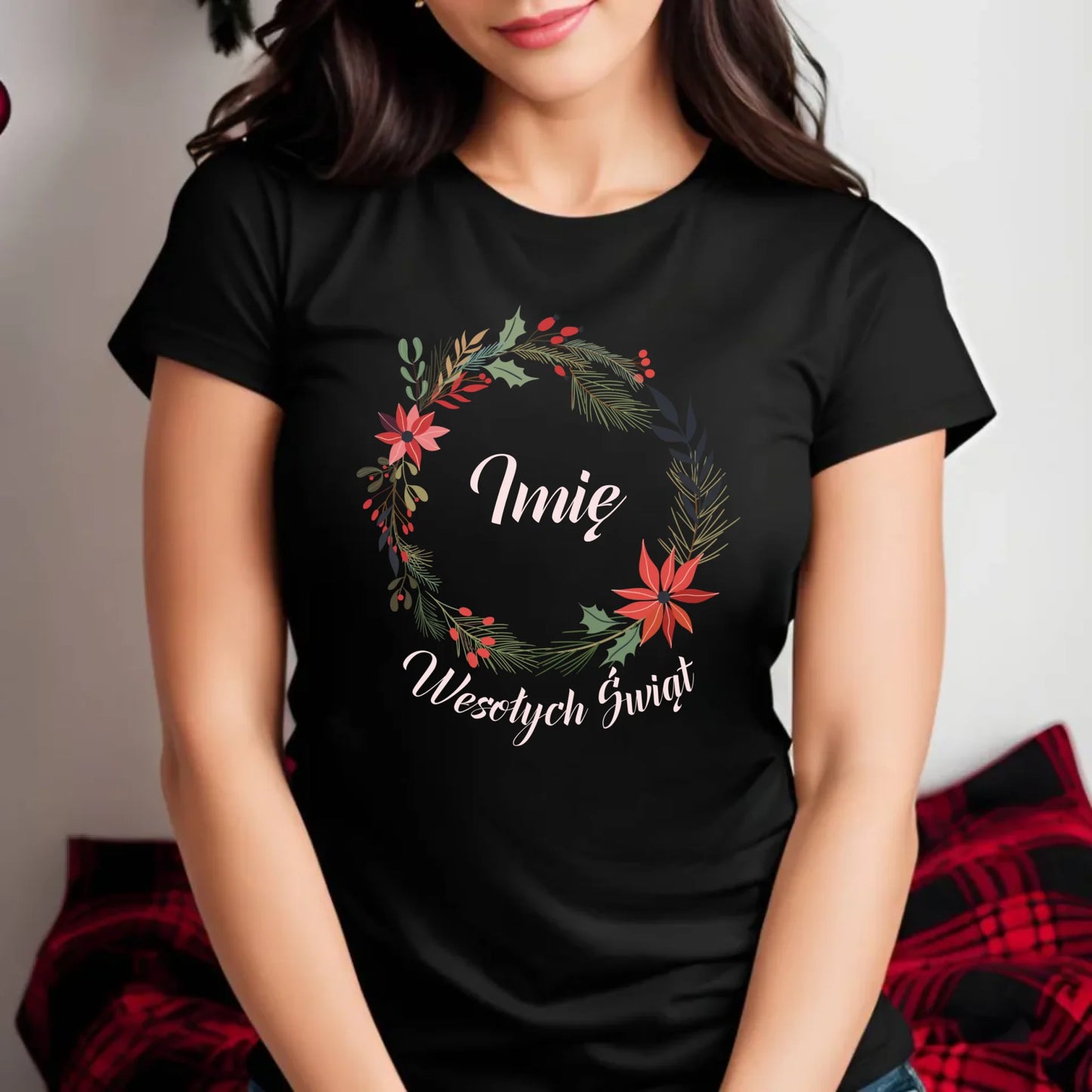 Koszulka damska świąteczna - Wesołych Świąt - personalizowana BN19
