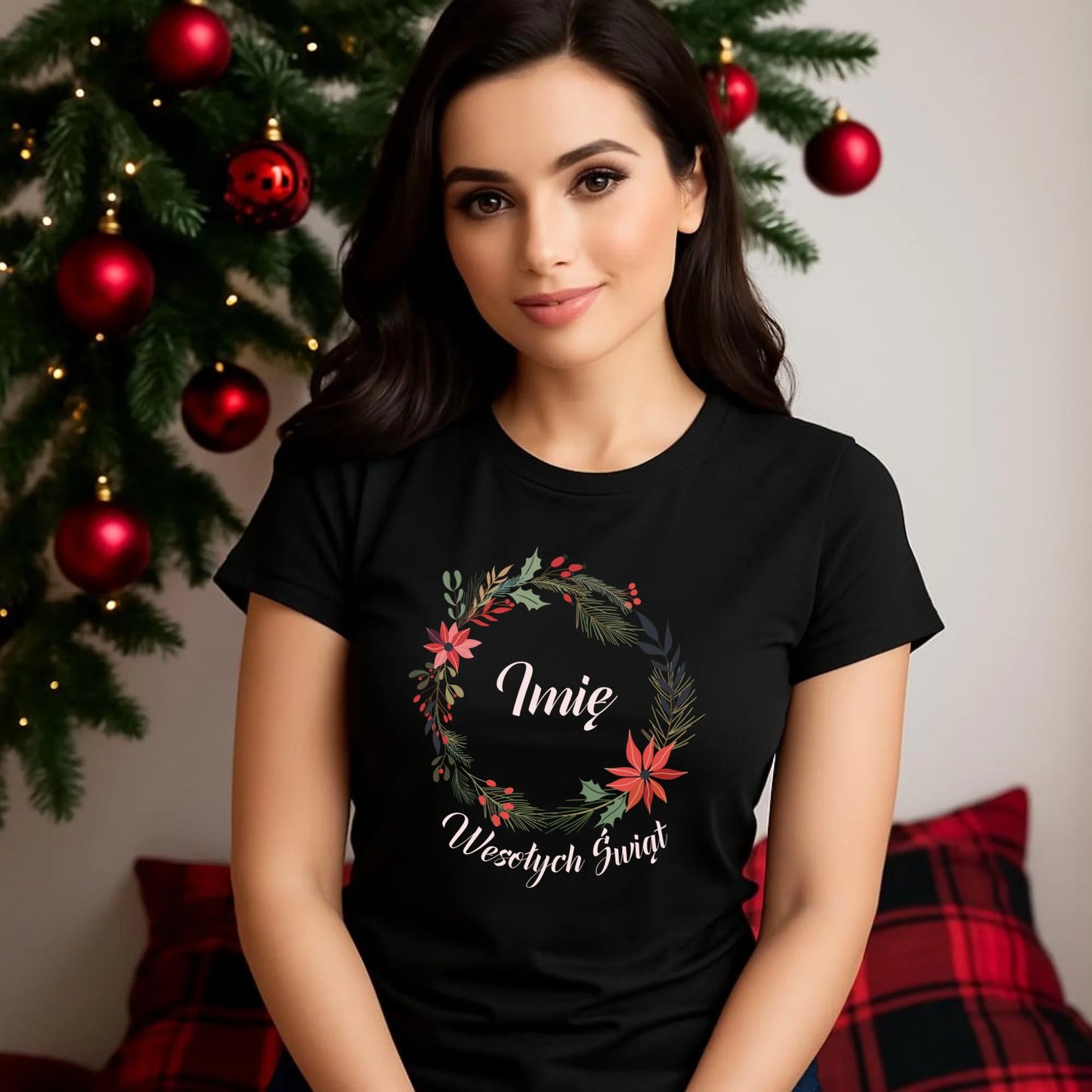 Koszulka damska świąteczna - Wesołych Świąt - personalizowana BN19