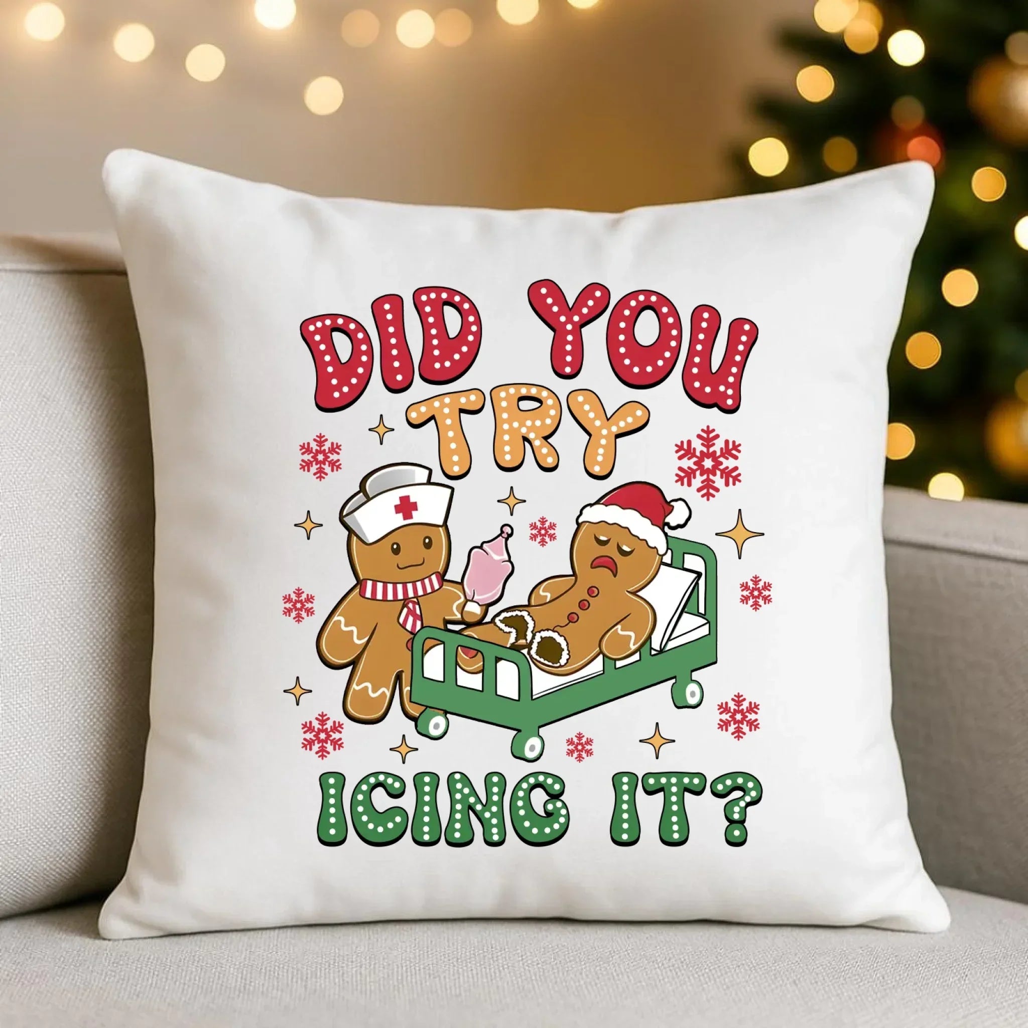 Poduszka świąteczna - Did you try icing it? BN78 - StoryCups.pl