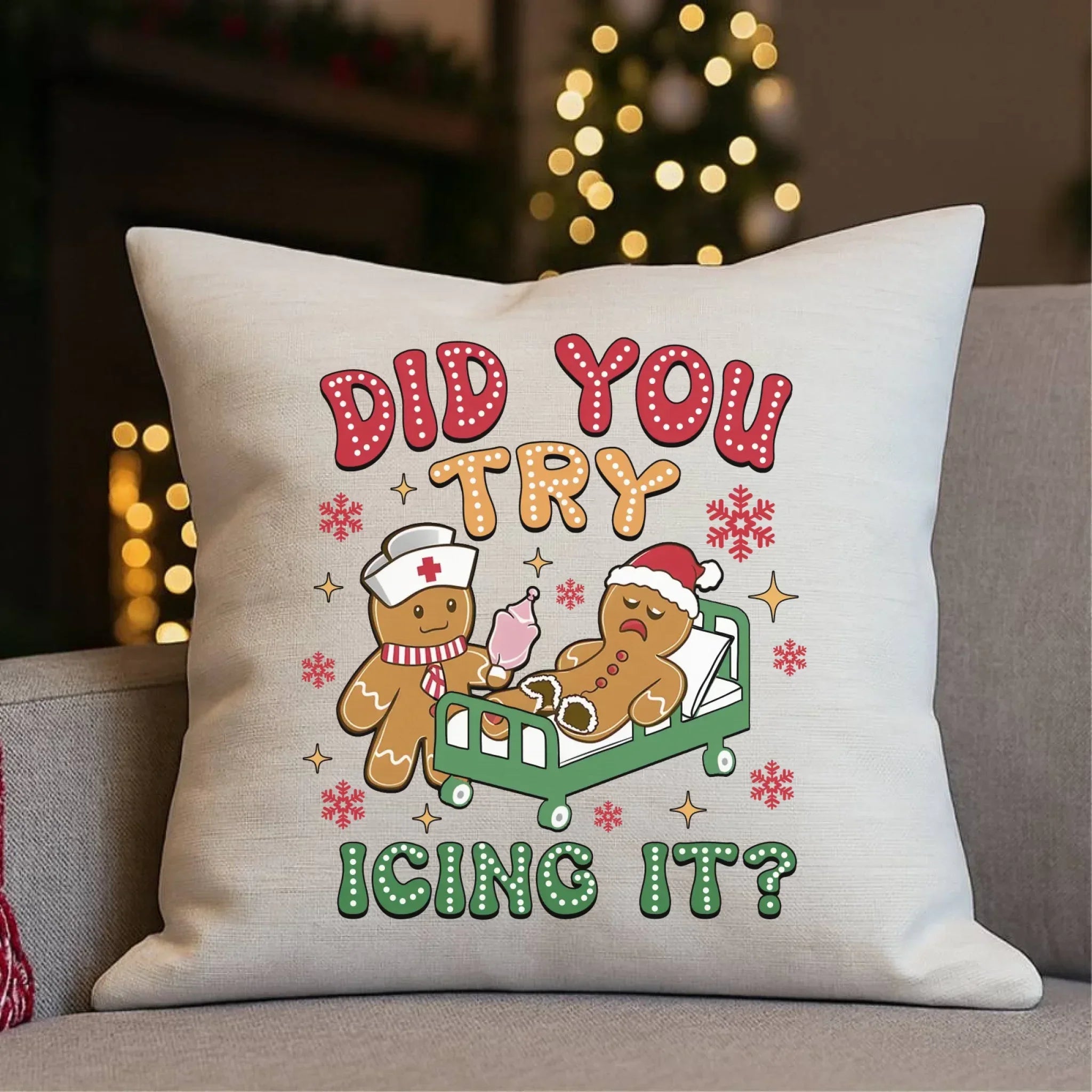 Poduszka świąteczna - Did you try icing it? BN78 - StoryCups.pl