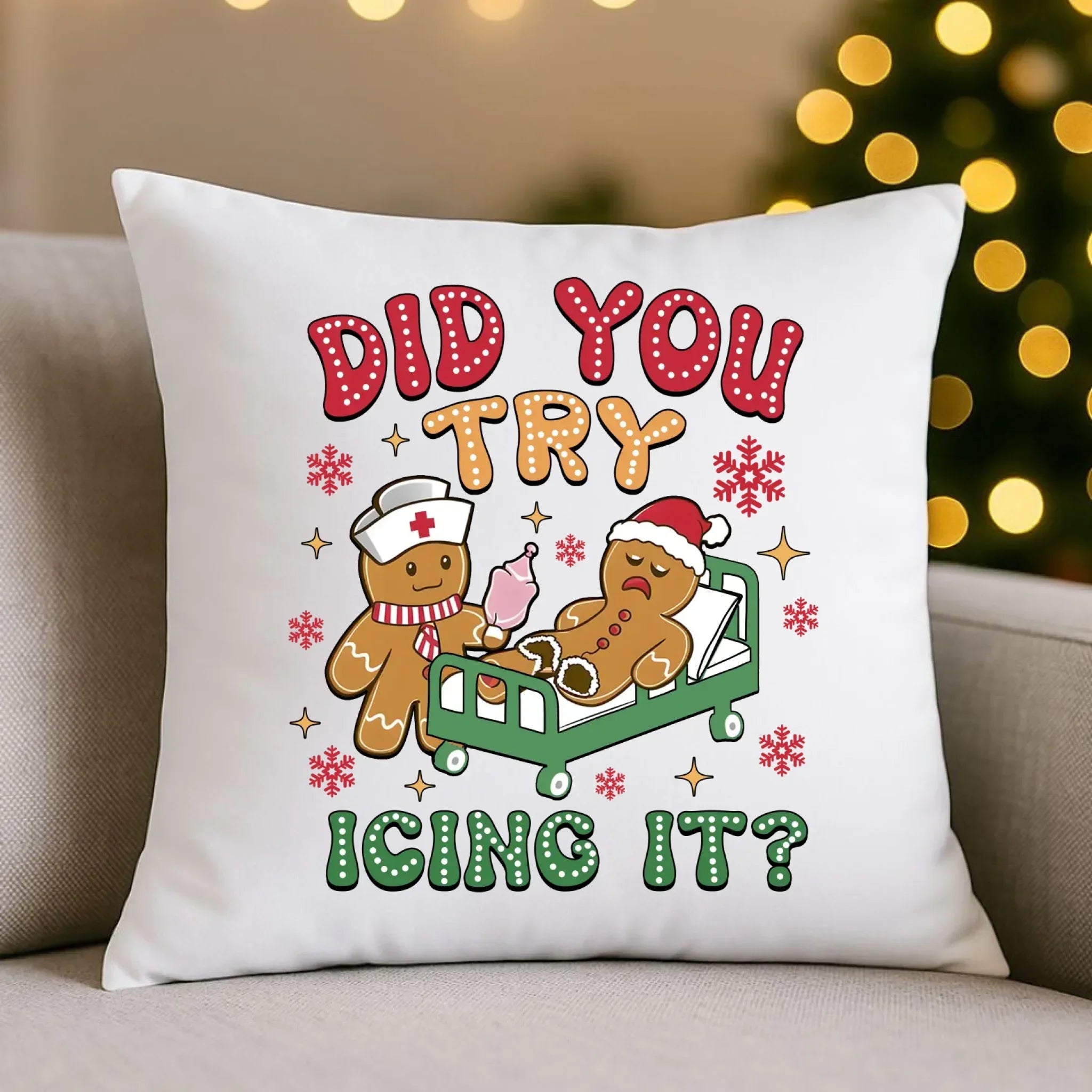 Poduszka świąteczna - Did you try icing it? BN78 - StoryCups.pl