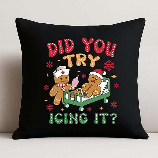 Poduszka dekoracyjna świąteczna - Did you try icing it? BN78 - StoryCups.pl