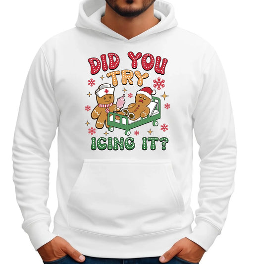Bluza męska z kapturem świąteczna - Did you try icing it? BN78 - StoryCups.pl