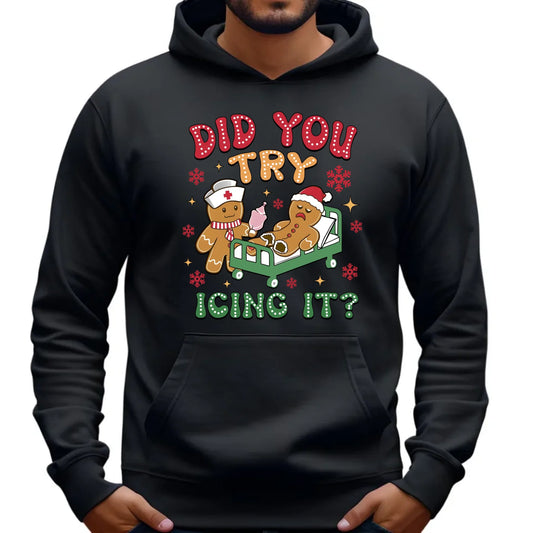 Bluza męska z kapturem świąteczna - Did you try icing it? BN78 - StoryCups.pl