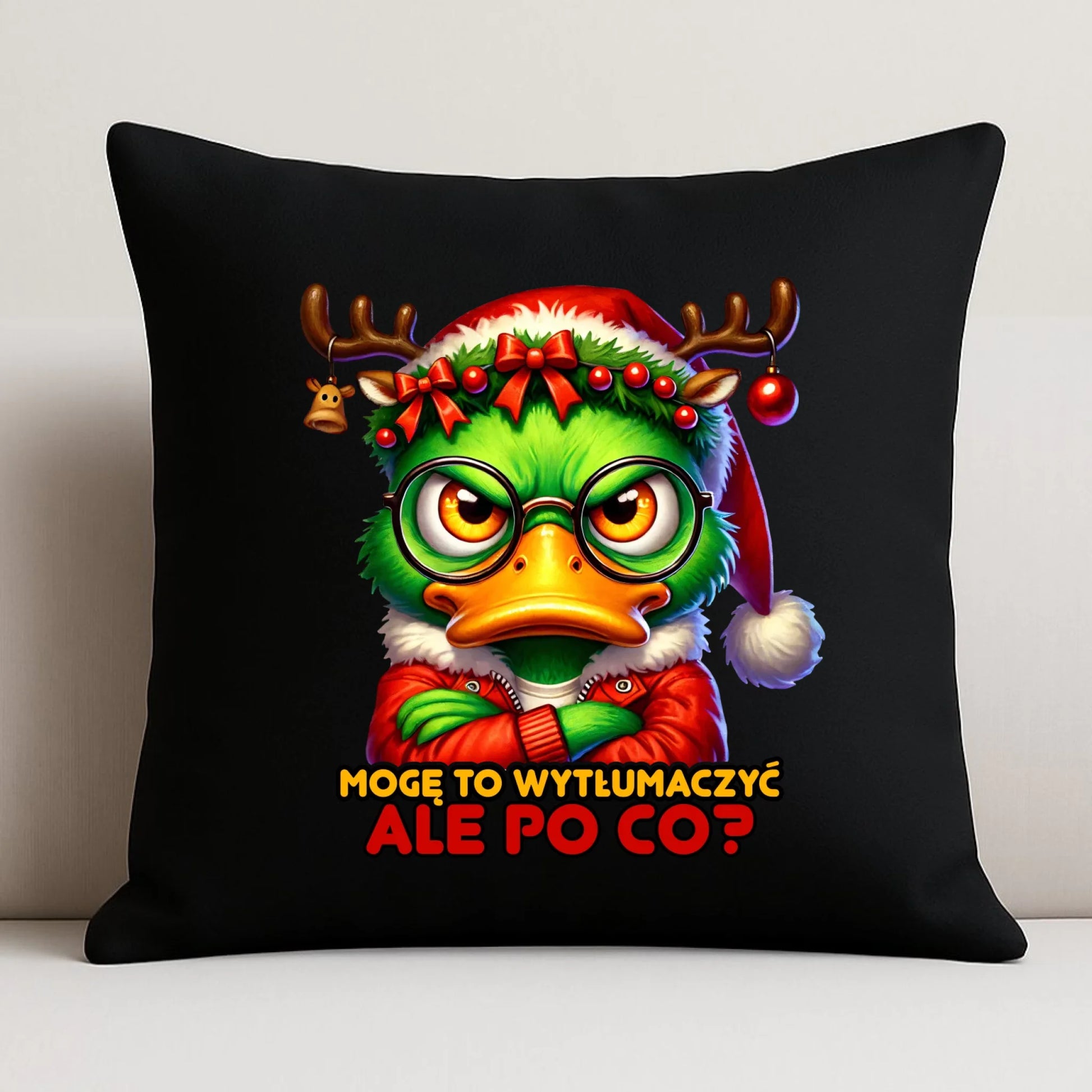 Poduszka dekoracyjna świąteczna - Mogę to wytłumaczyć Ale po co? BN77 - StoryCups.pl