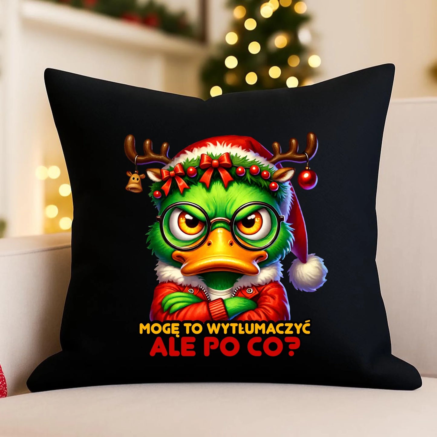 Poduszka dekoracyjna świąteczna - Mogę to wytłumaczyć Ale po co? BN77 - StoryCups.pl