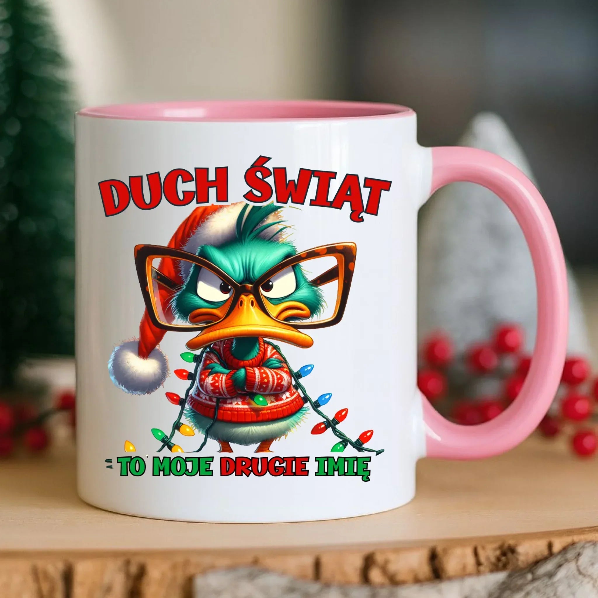 Kubek świąteczny - Duch Świąt to moje drugie imię BN76 - StoryCups.pl
