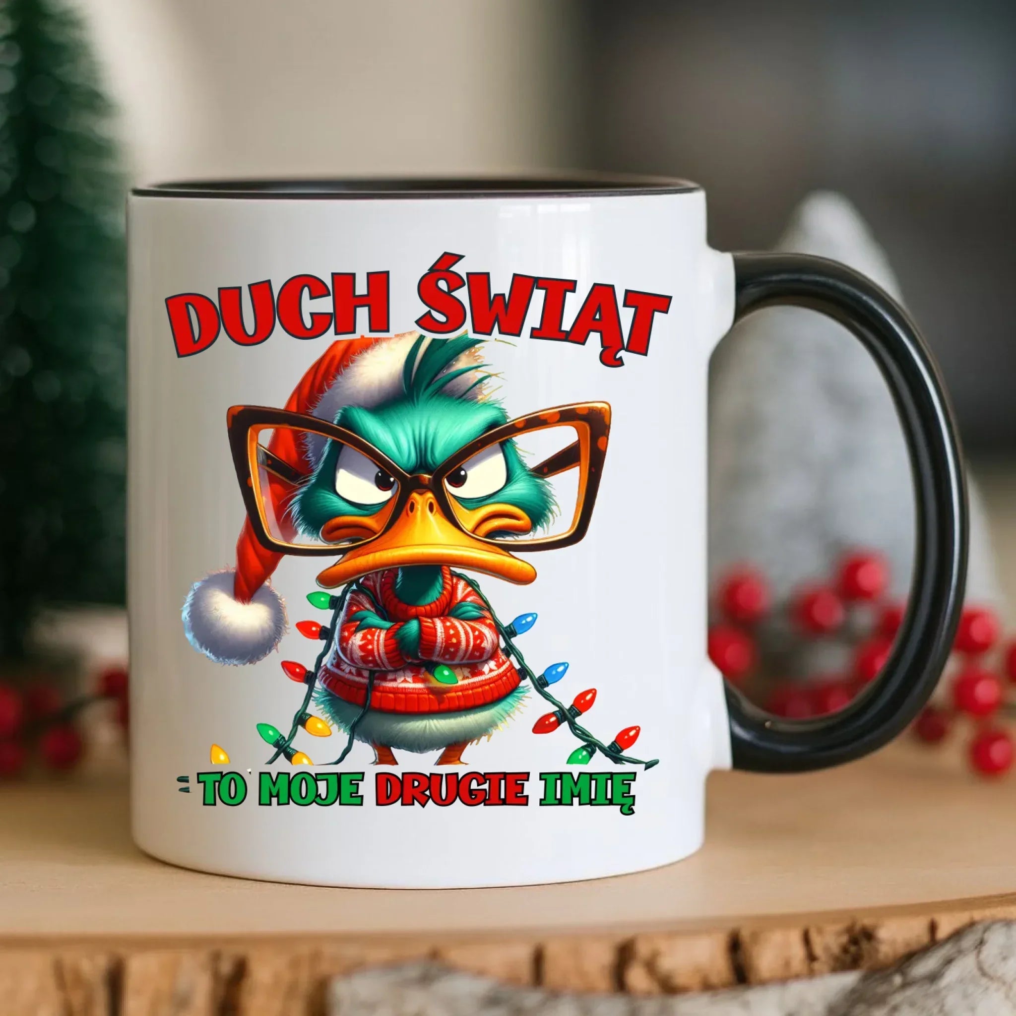 Kubek świąteczny - Duch Świąt to moje drugie imię BN76 - StoryCups.pl