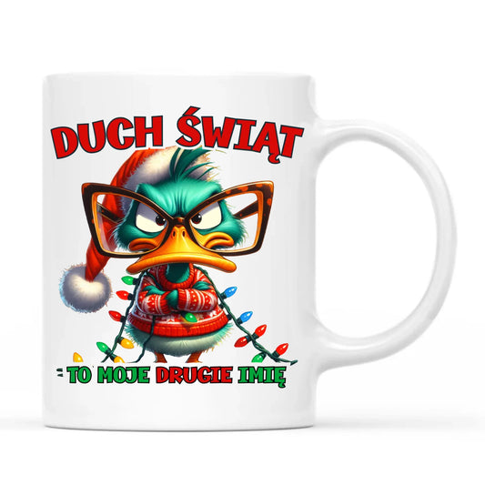 Kubek świąteczny - Duch Świąt to moje drugie imię BN76 - StoryCups.pl