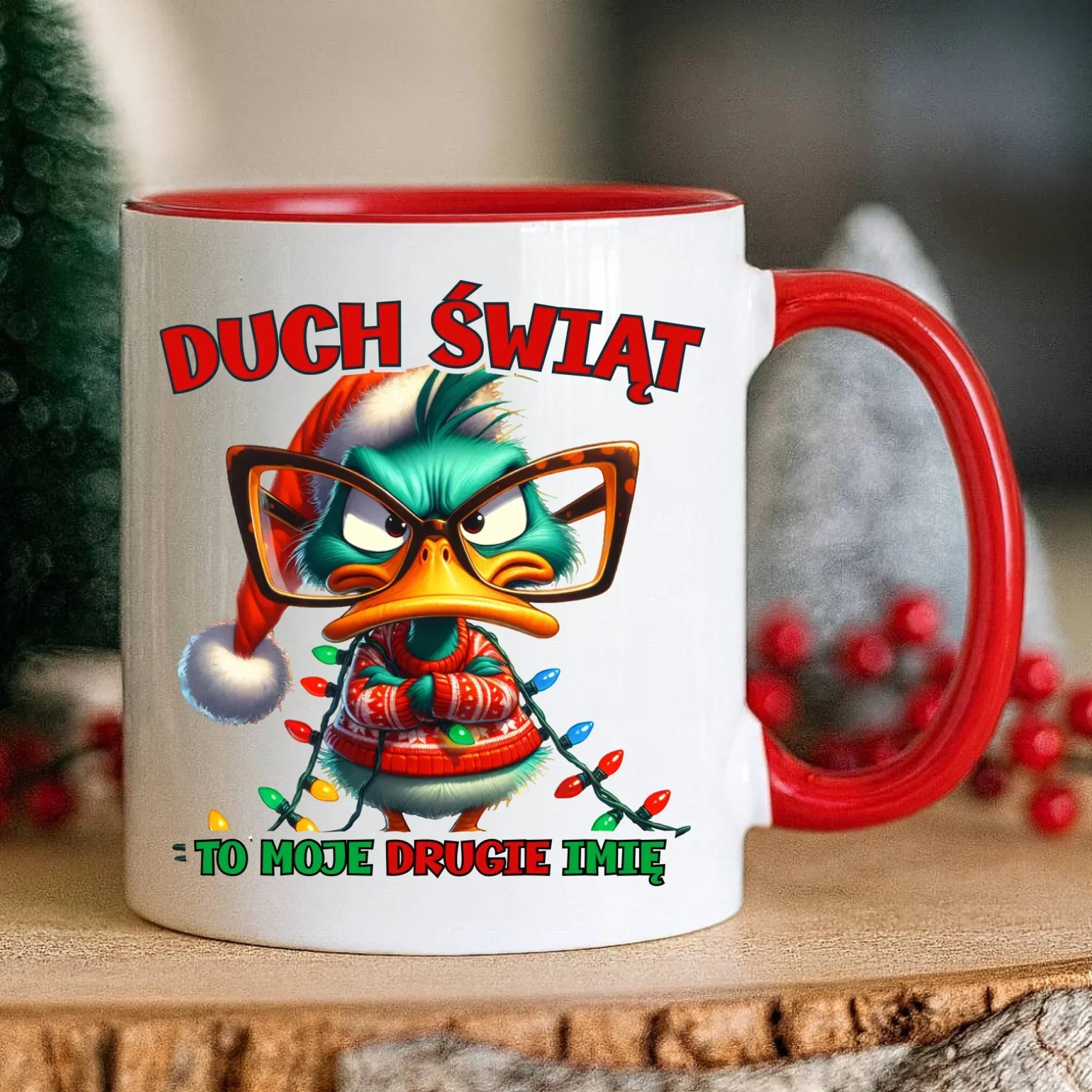Kubek świąteczny - Duch Świąt to moje drugie imię BN76 - StoryCups.pl