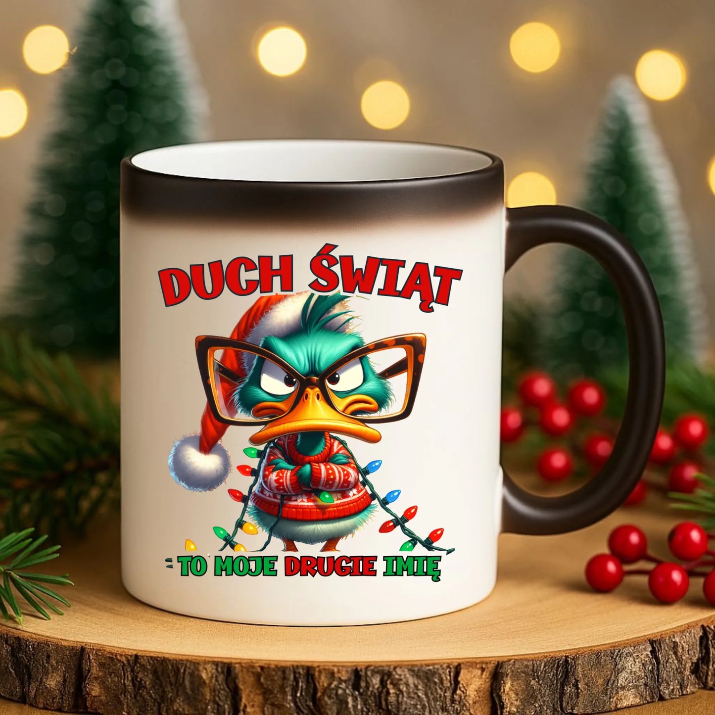 Kubek magiczny świąteczny - Duch Świąt to moje drugie imię BN76 - StoryCups.pl