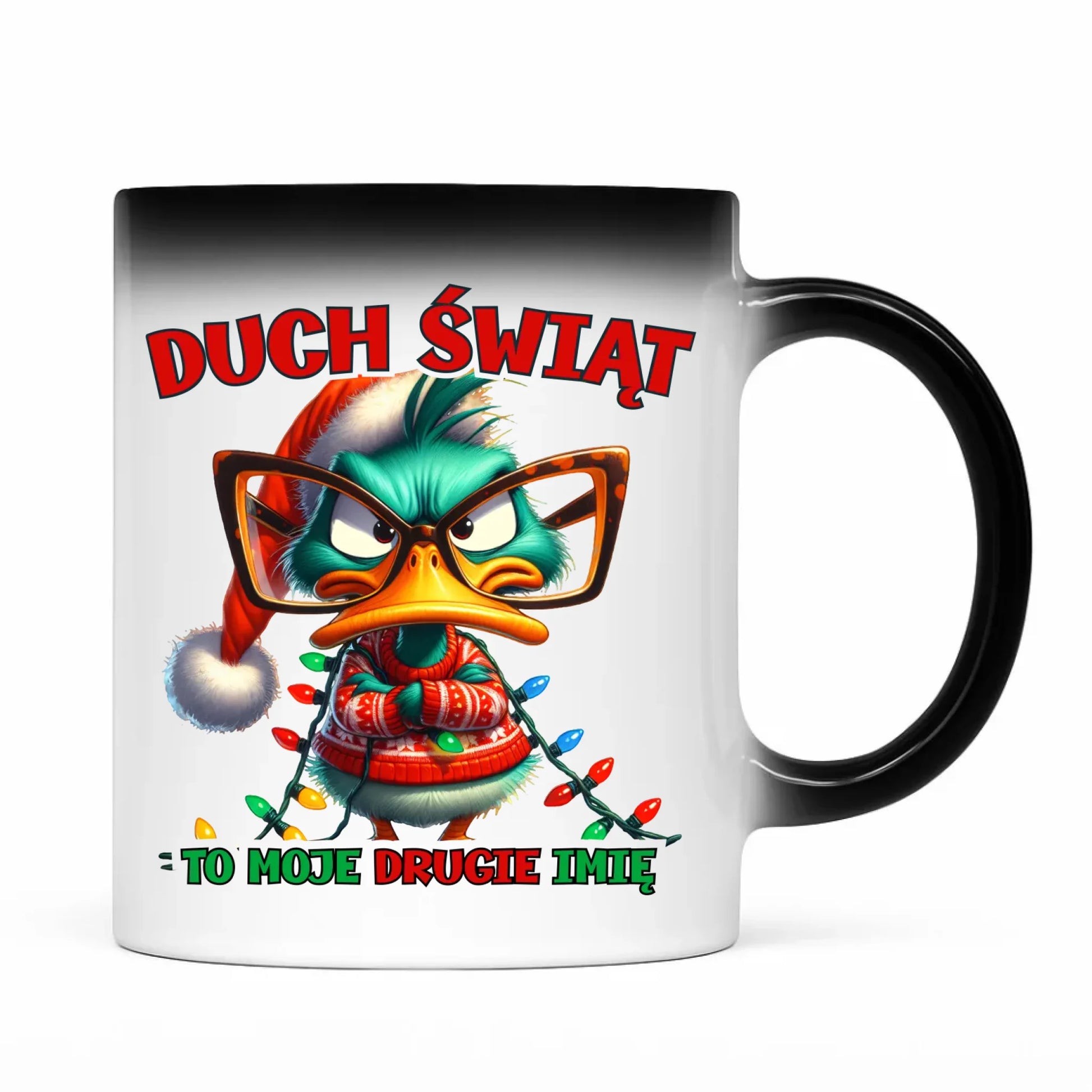 Kubek magiczny świąteczny - Duch Świąt to moje drugie imię BN76 - StoryCups.pl