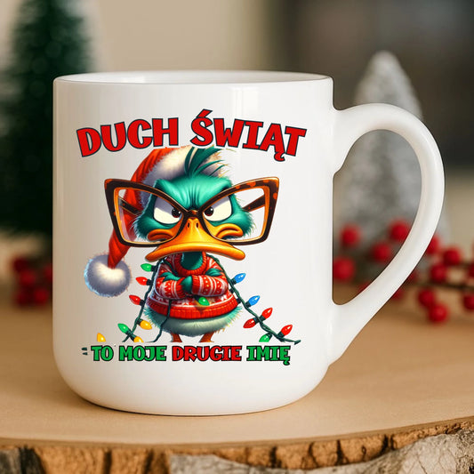 Kubek elegant świąteczny - Duch Świąt to moje drugie imię BN76 - StoryCups.pl