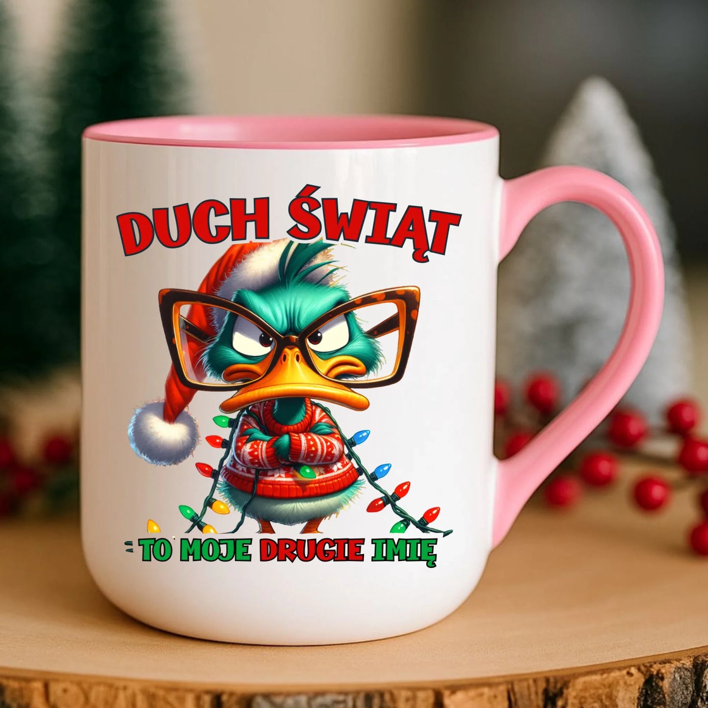 Kubek elegant świąteczny - Duch Świąt to moje drugie imię BN76 - StoryCups.pl