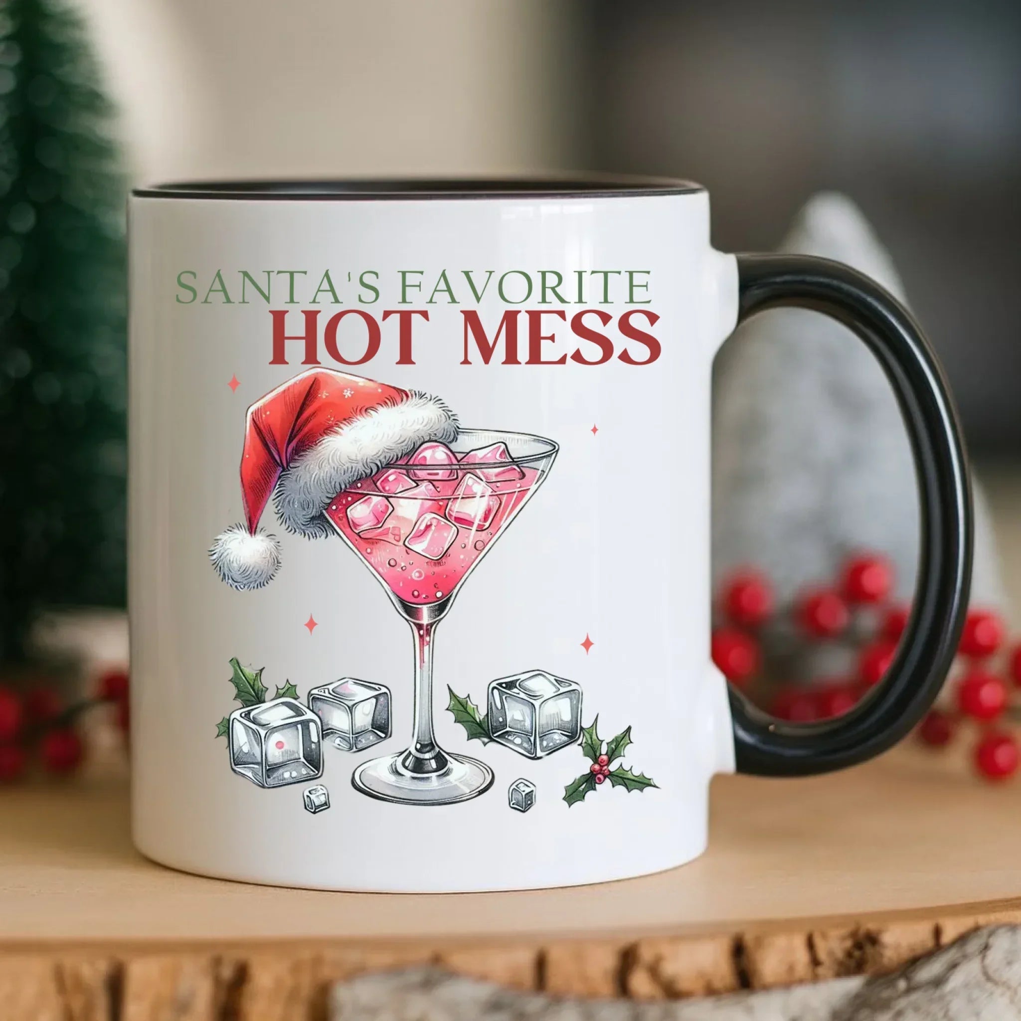 Kubek świąteczny - Santa's favorite hot mess BN75 - StoryCups.pl