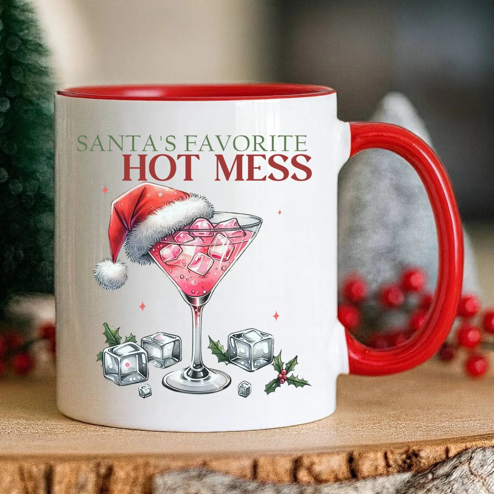 Kubek świąteczny - Santa's favorite hot mess BN75 - StoryCups.pl