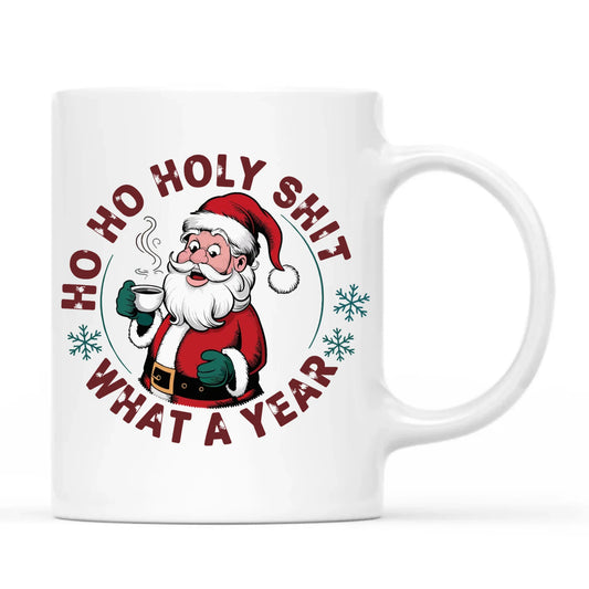 Kubek świąteczny - Ho ho holy shit what a year BN74 - StoryCups.pl