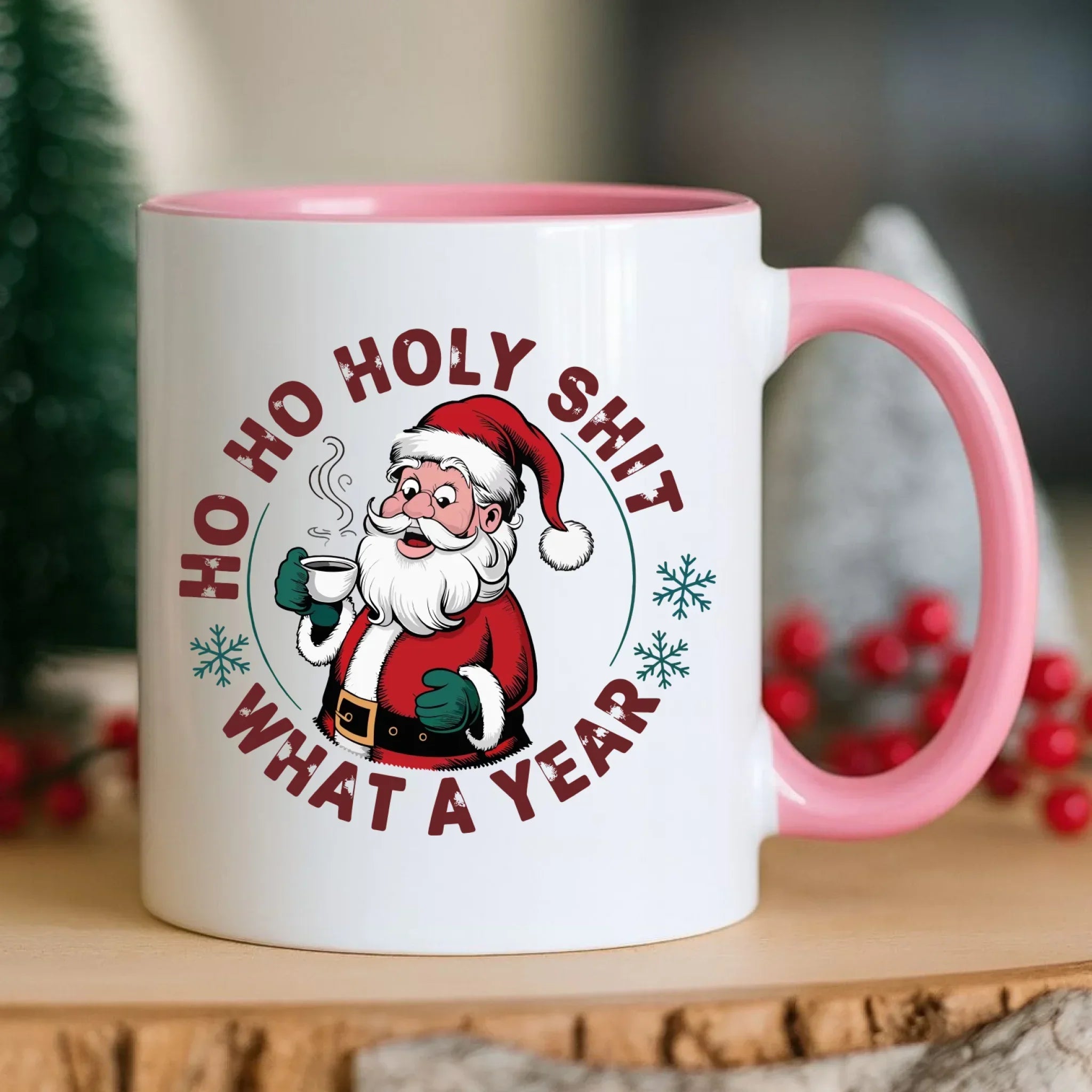 Kubek świąteczny - Ho ho holy shit what a year BN74 - StoryCups.pl