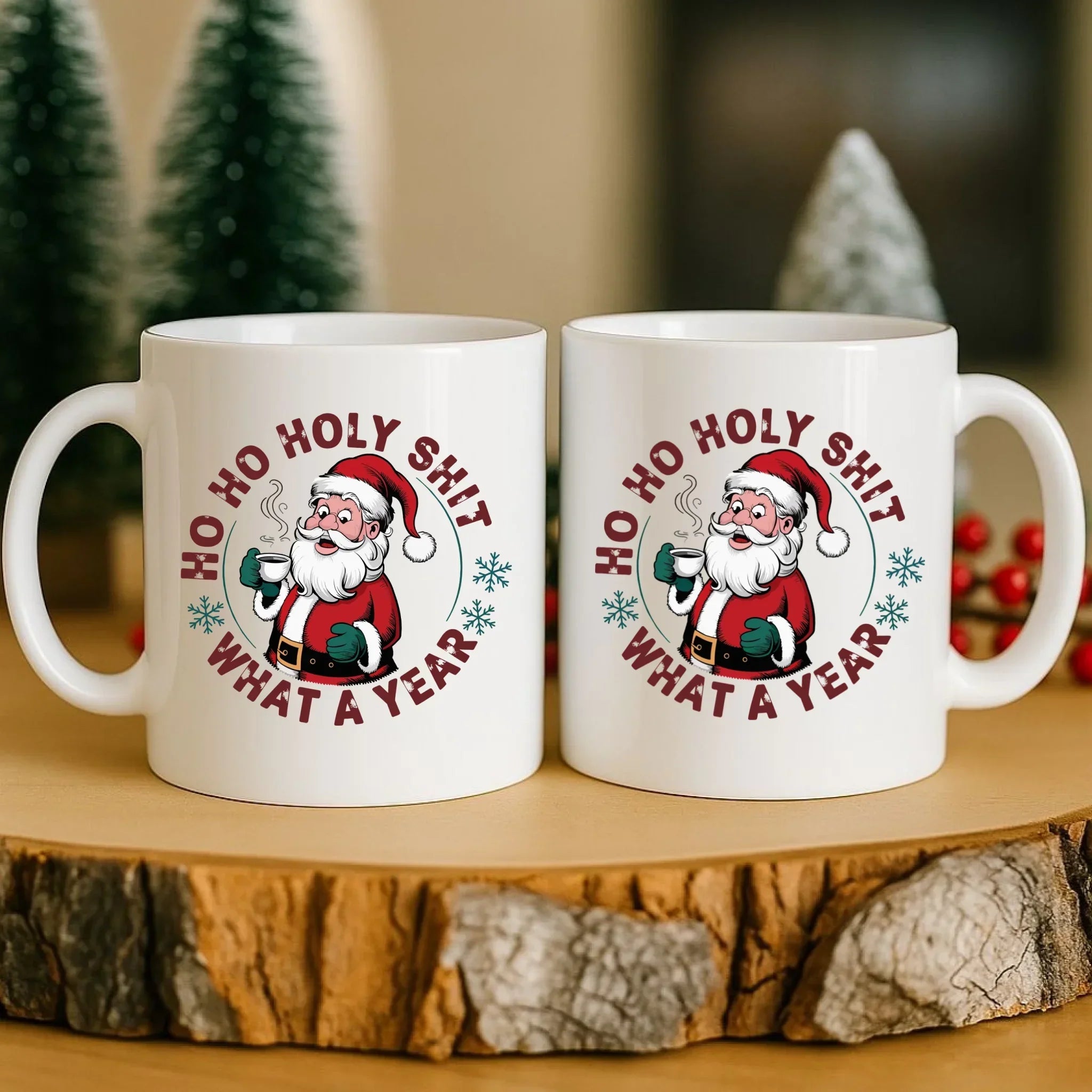 Kubek świąteczny - Ho ho holy shit what a year BN74 - StoryCups.pl